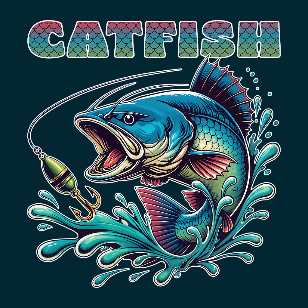Vibrant Artistic Catfish River Fishing Lover's | PRODUCT CODE: VBRNARTSCFSA
