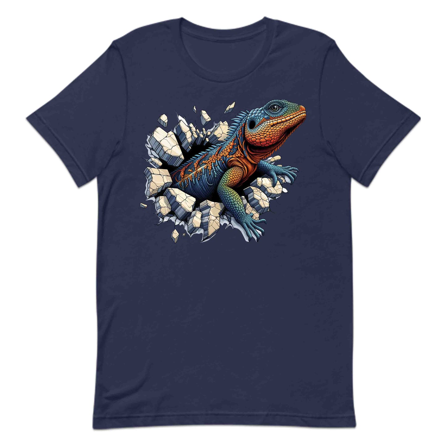 Vibrant Lizard Breaking Through Wall Realistic 3D Lizard | PRODUCT CODE: VBRNLZRBRKWLS