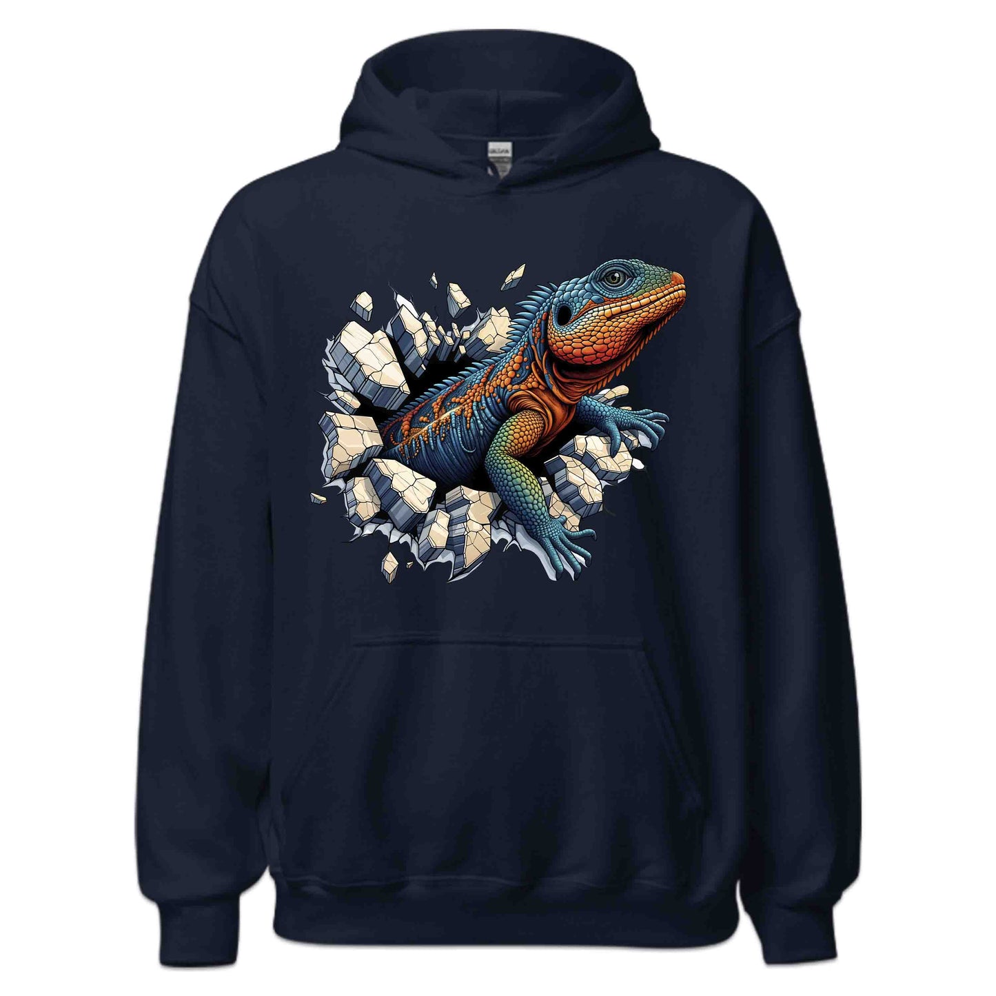 Vibrant Lizard Breaking Through Wall Realistic 3D Lizard | PRODUCT CODE: VBRNLZRBRKWLS