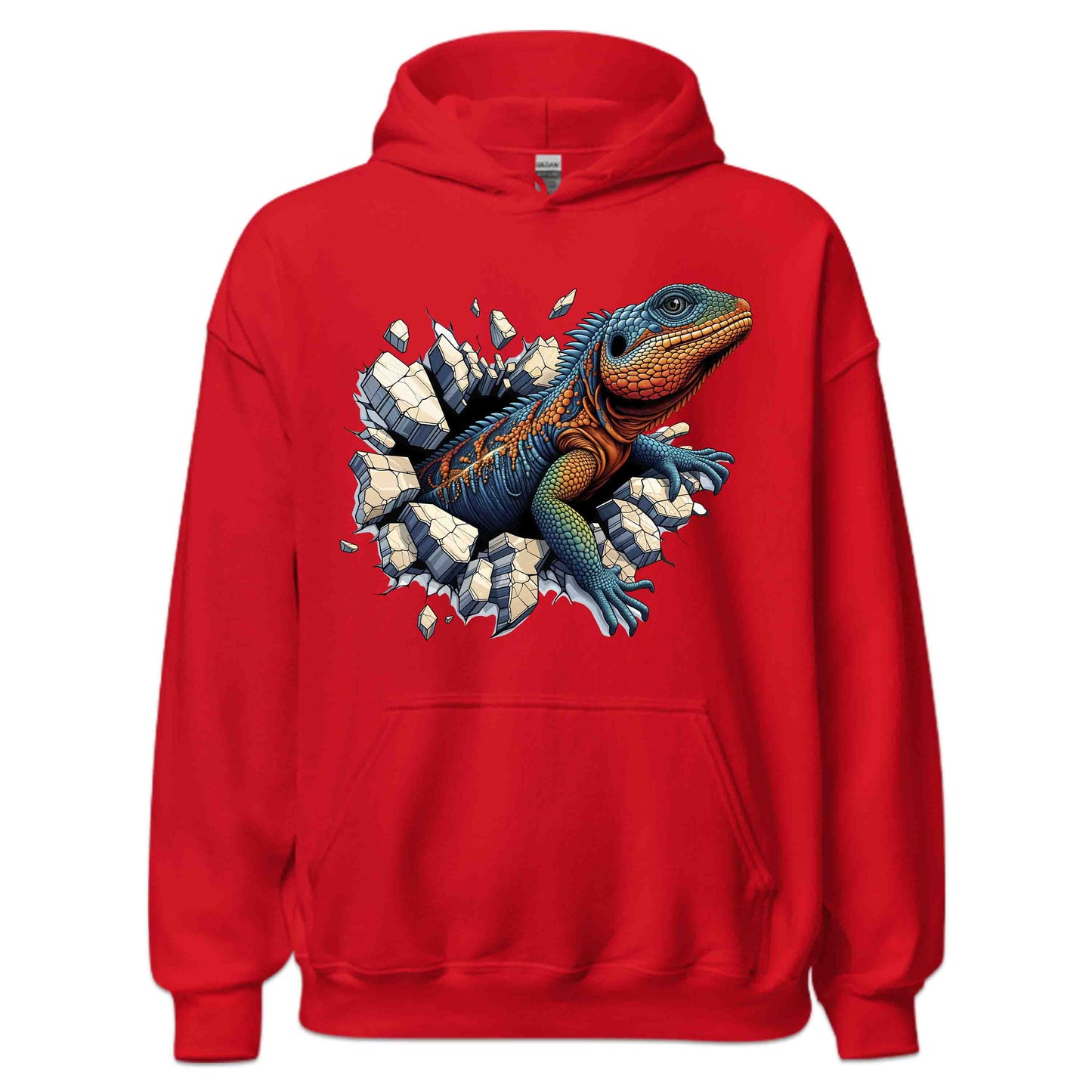 Vibrant Lizard Breaking Through Wall Realistic 3D Lizard | PRODUCT CODE: VBRNLZRBRKWLS