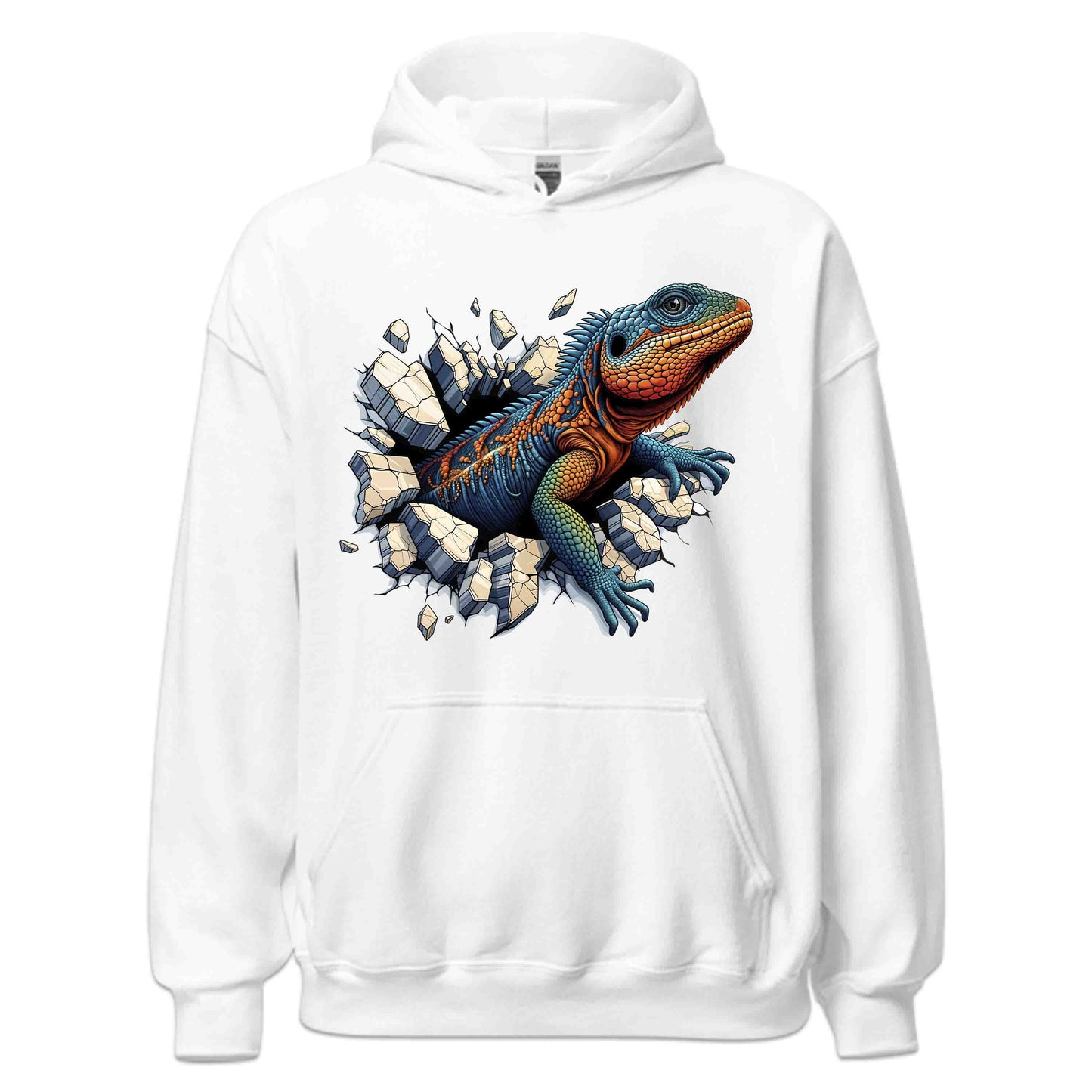 Vibrant Lizard Breaking Through Wall Realistic 3D Lizard | PRODUCT CODE: VBRNLZRBRKWLS