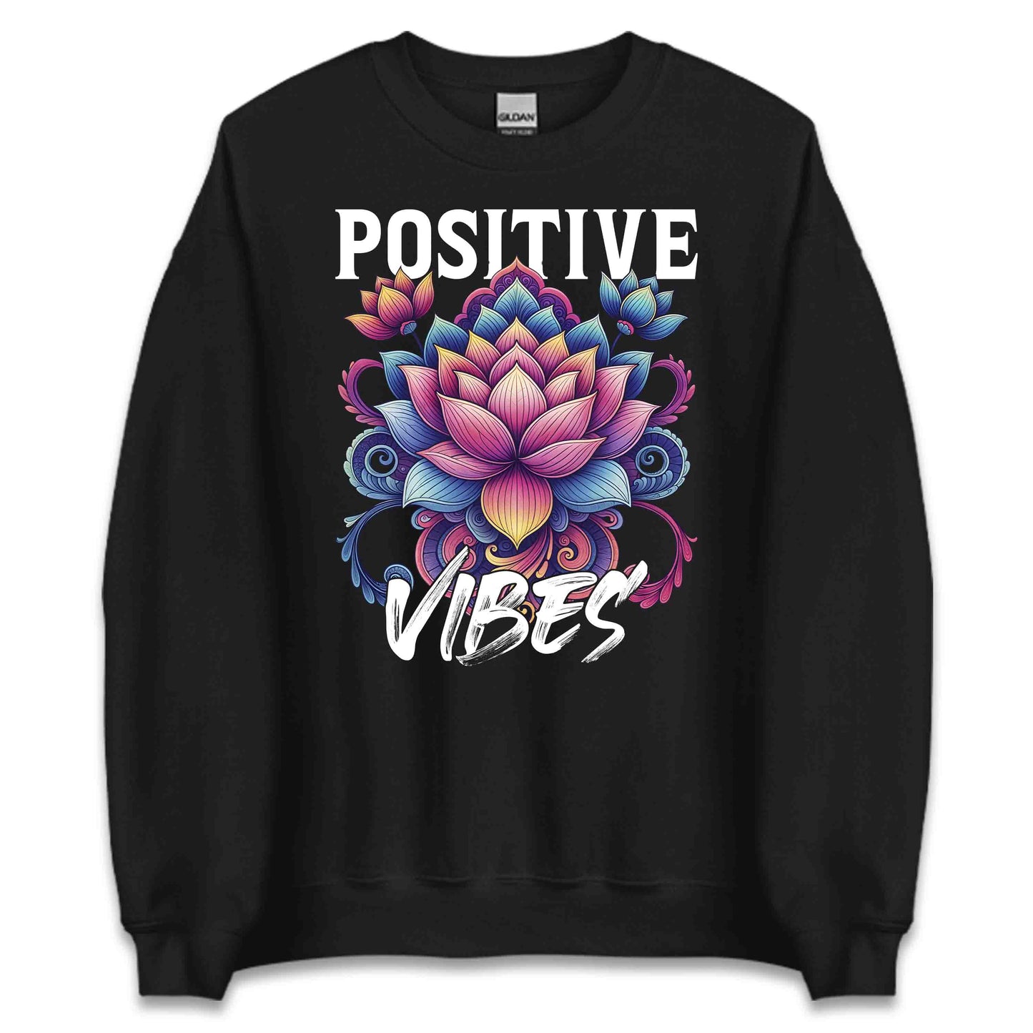 Vibrant Positive Vibes Radiant Lotus Flower Mandala Meditation Yoga Enthusiasts | PRODUCT CODE: VBRNPOSTBEDA