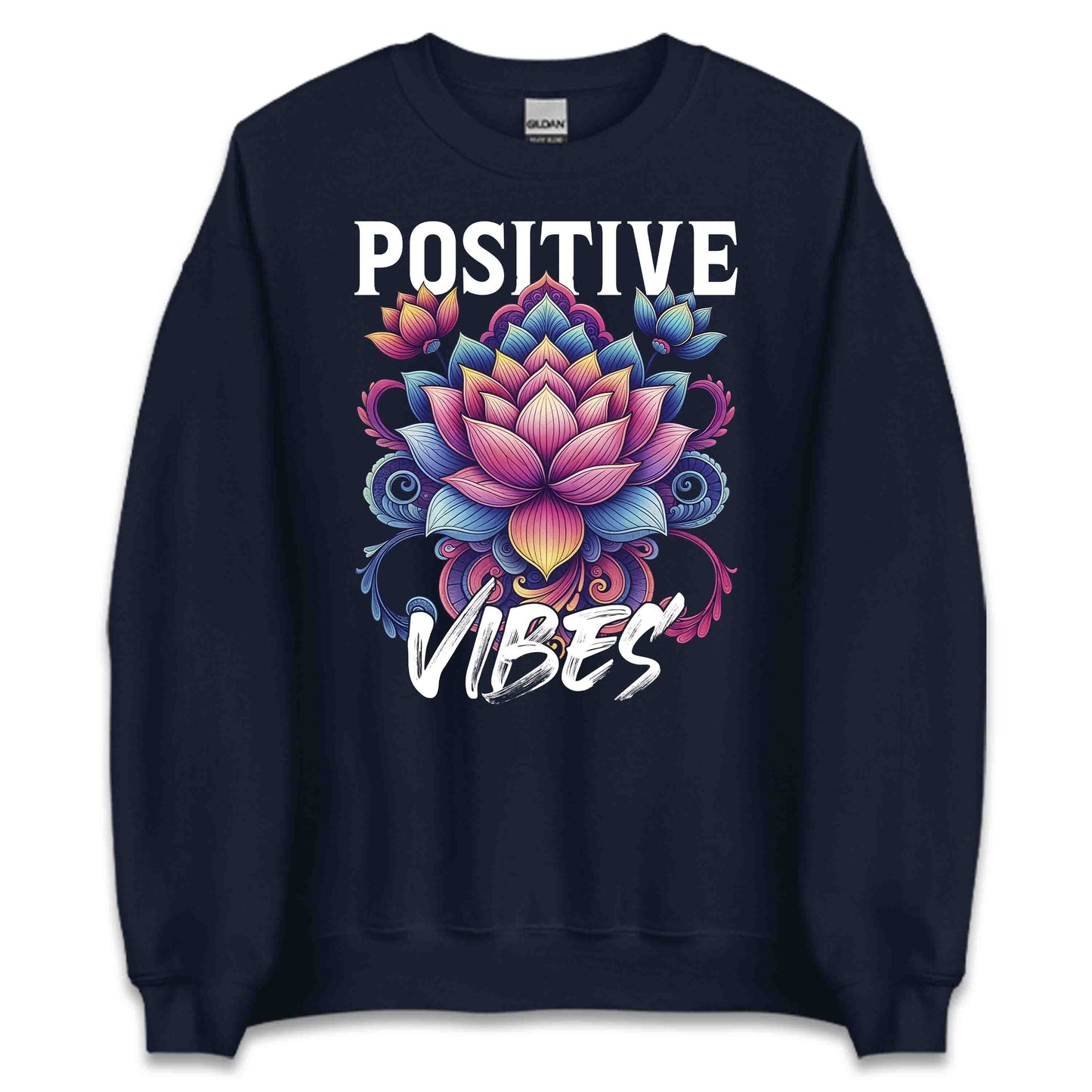 Vibrant Positive Vibes Radiant Lotus Flower Mandala Meditation Yoga Enthusiasts | PRODUCT CODE: VBRNPOSTBEDA