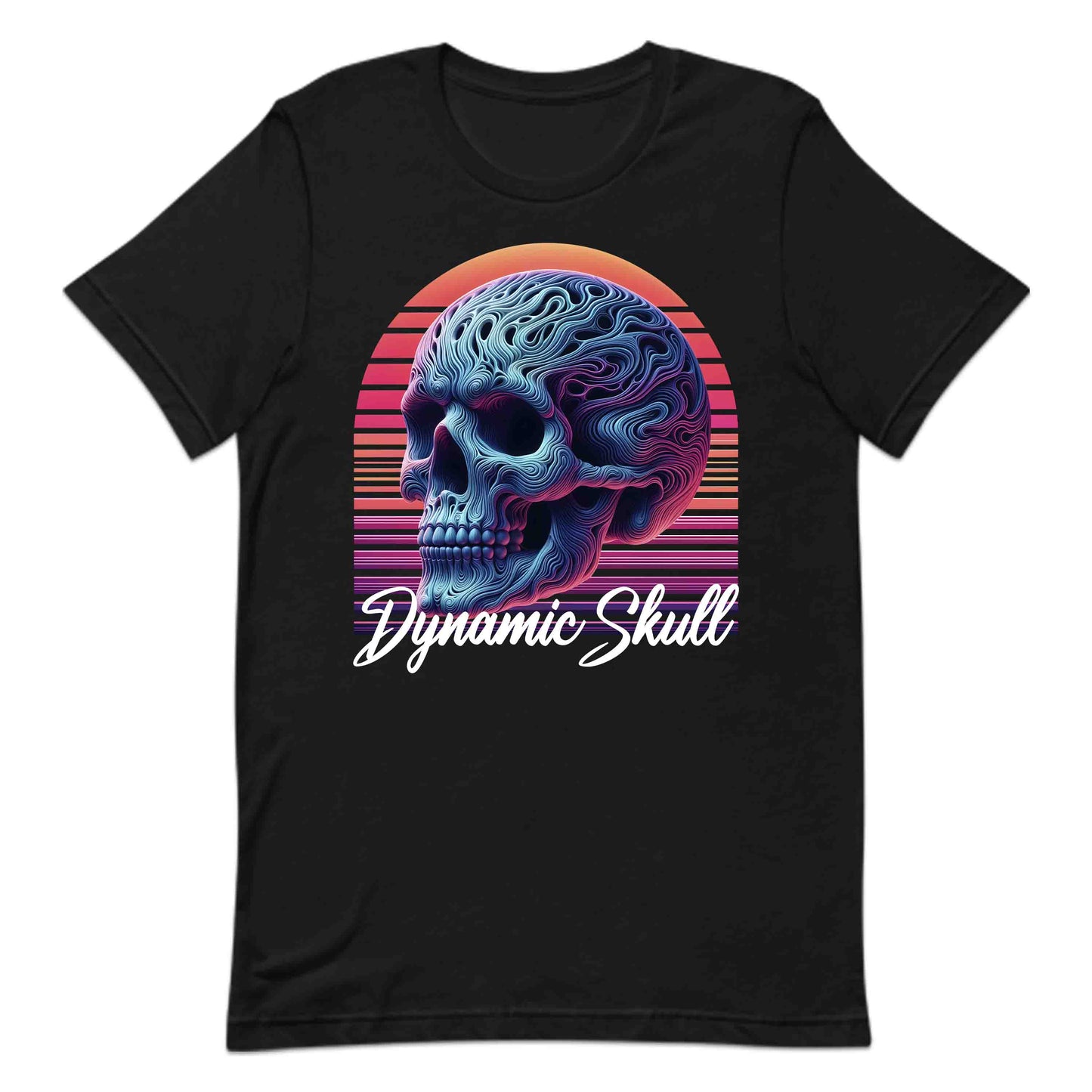Vibrant Psychedelic Swirl Skull Trippy Abstract Skull | PRODUCT CODE: VBRNPYSDWLUT