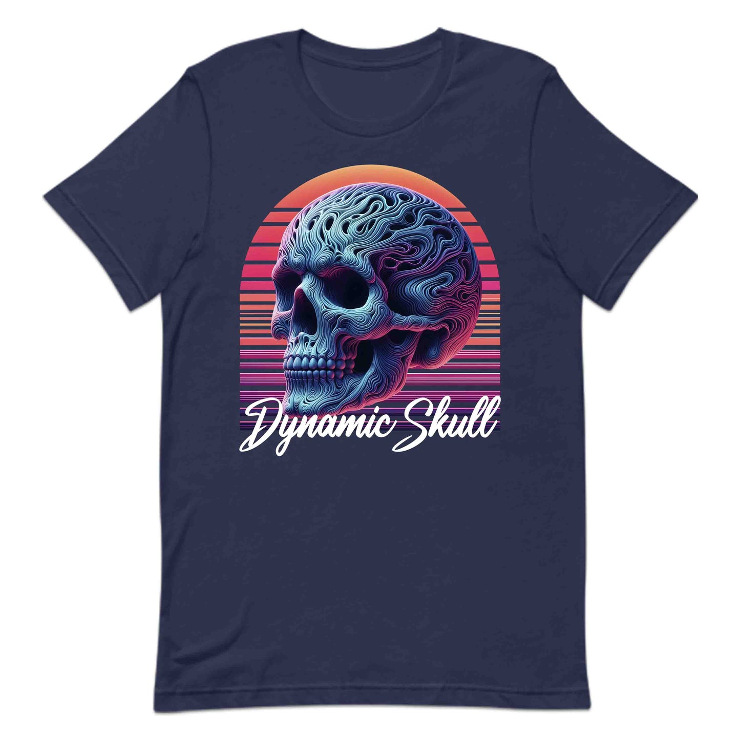 Vibrant Psychedelic Swirl Skull Trippy Abstract Skull | PRODUCT CODE: VBRNPYSDWLUT