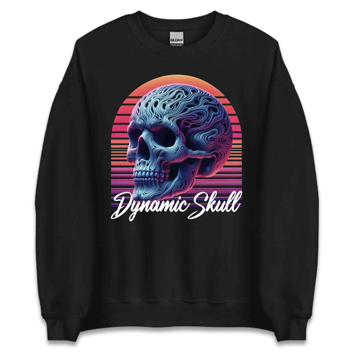 Vibrant Psychedelic Swirl Skull Trippy Abstract Skull | PRODUCT CODE: VBRNPYSDWLUT