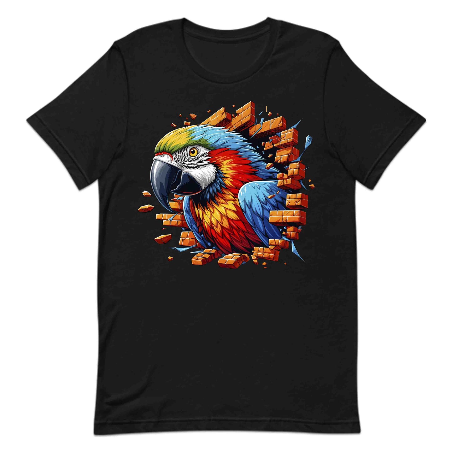 Vibrant Macaw Breaking Through Wall 3D Realistic Parrot | PRODUCT CODE: VBRNTPAROBKWS