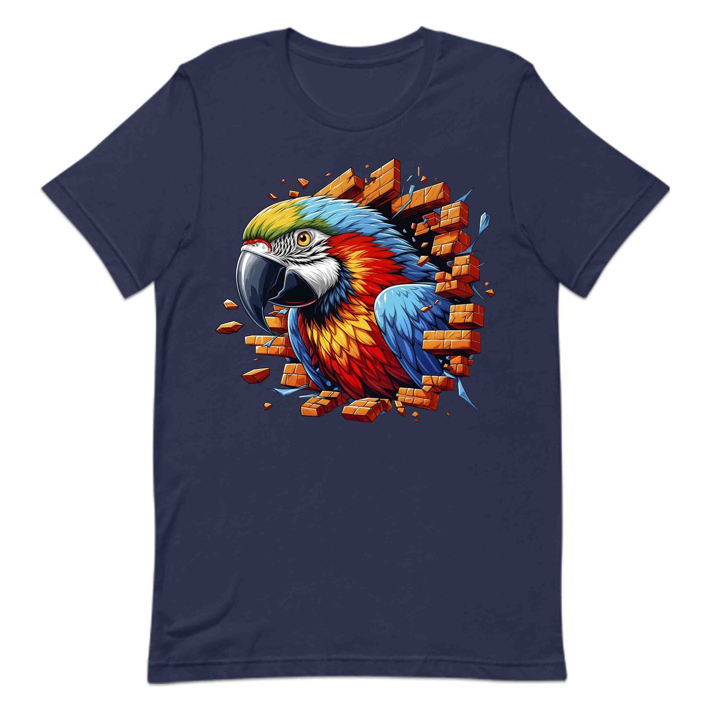 Vibrant Macaw Breaking Through Wall 3D Realistic Parrot | PRODUCT CODE: VBRNTPAROBKWS