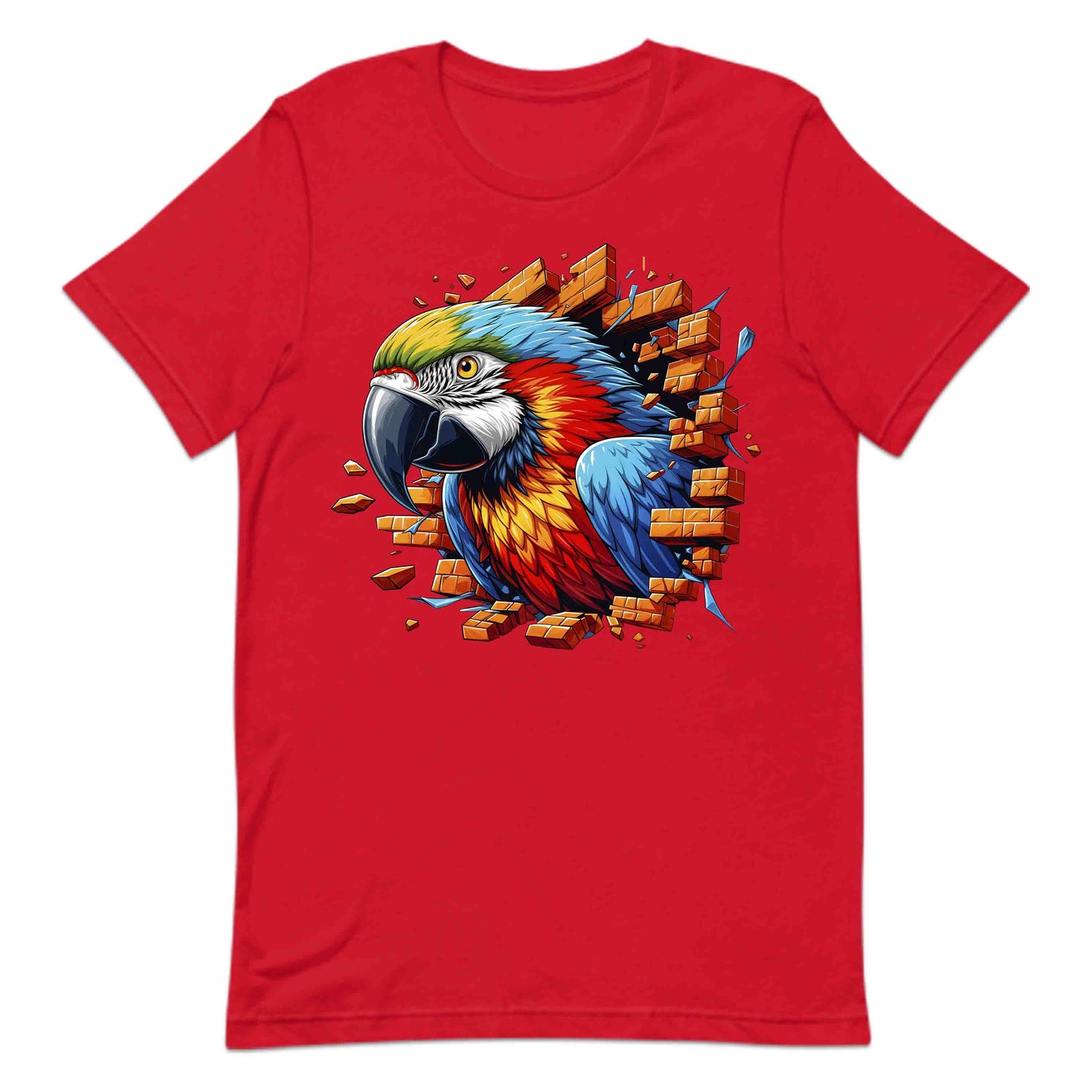 Vibrant Macaw Breaking Through Wall 3D Realistic Parrot | PRODUCT CODE: VBRNTPAROBKWS