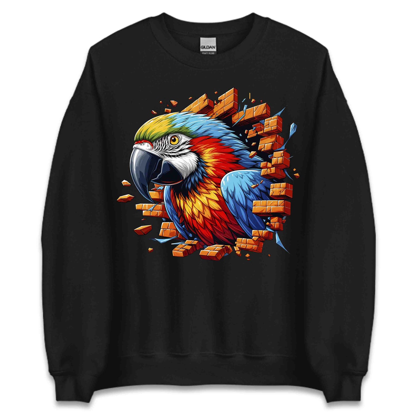 Vibrant Macaw Breaking Through Wall 3D Realistic Parrot | PRODUCT CODE: VBRNTPAROBKWS