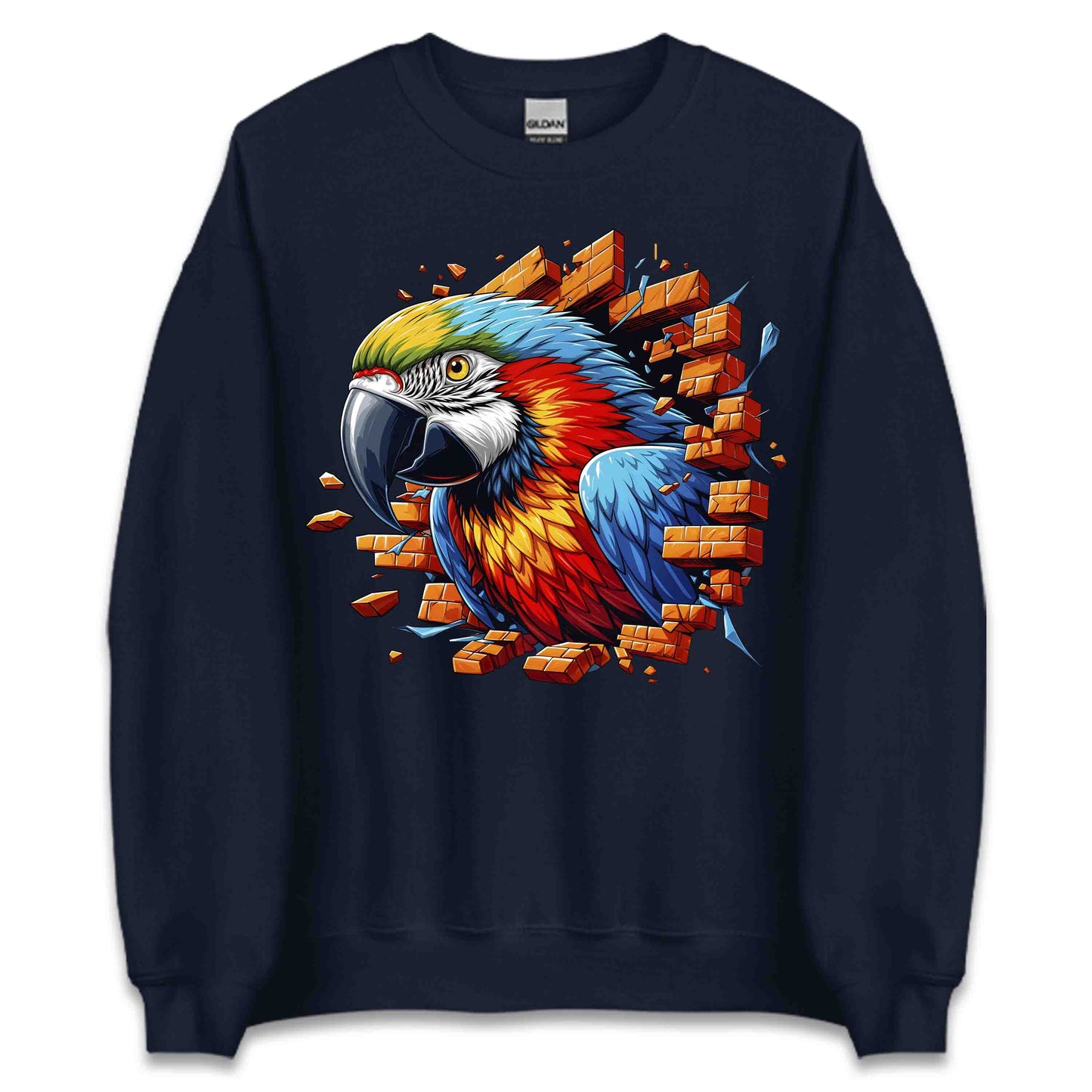 Vibrant Macaw Breaking Through Wall 3D Realistic Parrot | PRODUCT CODE: VBRNTPAROBKWS