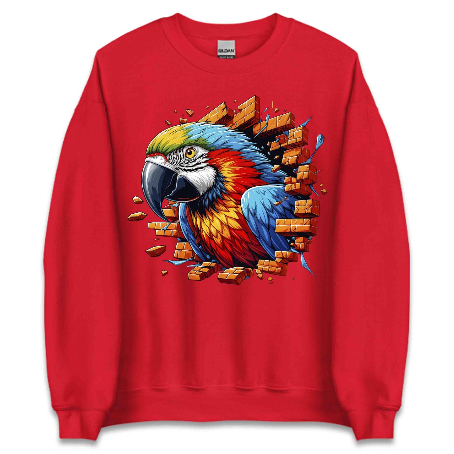 Vibrant Macaw Breaking Through Wall 3D Realistic Parrot | PRODUCT CODE: VBRNTPAROBKWS