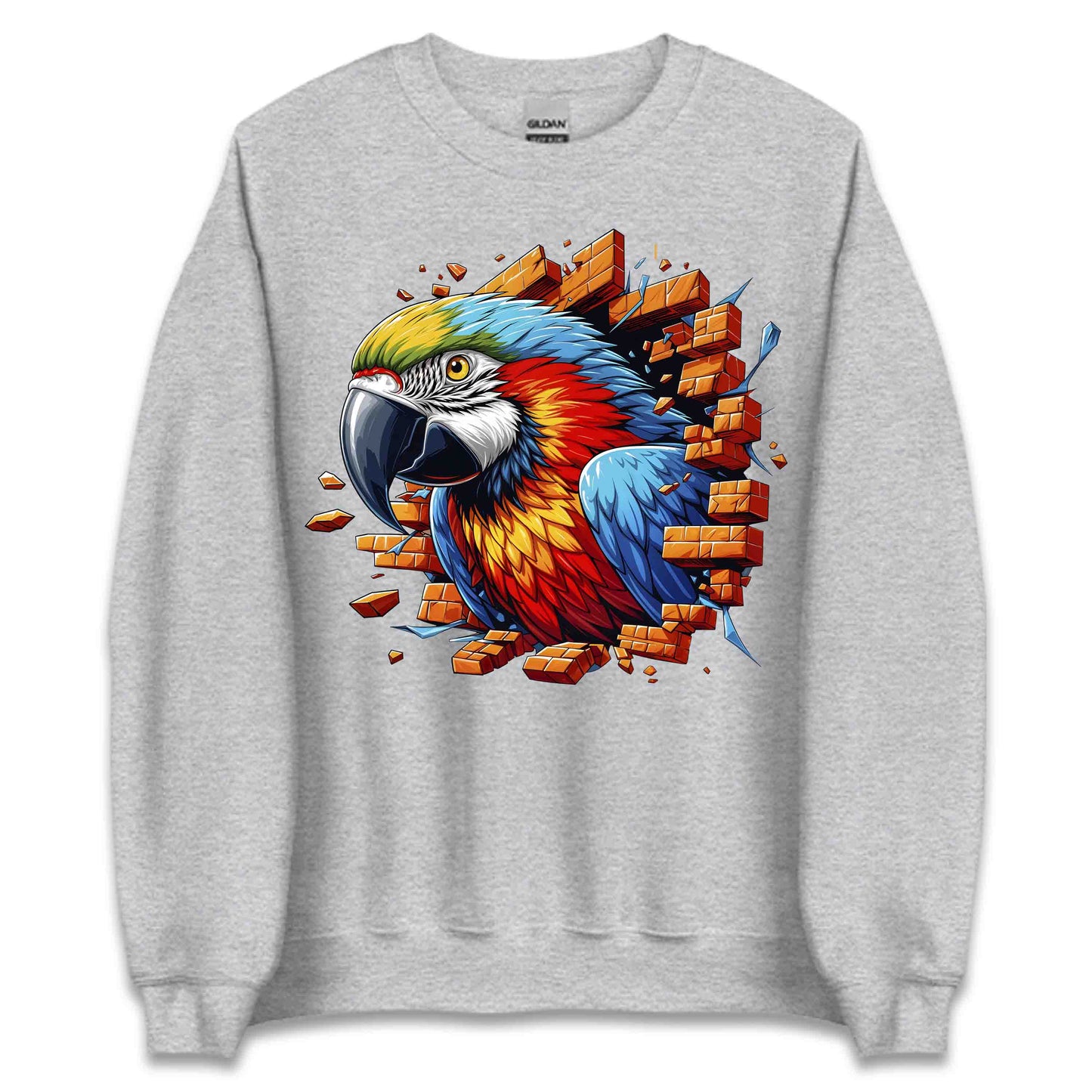Vibrant Macaw Breaking Through Wall 3D Realistic Parrot | PRODUCT CODE: VBRNTPAROBKWS