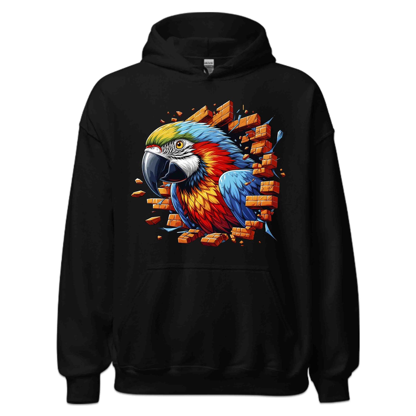 Vibrant Macaw Breaking Through Wall 3D Realistic Parrot | PRODUCT CODE: VBRNTPAROBKWS