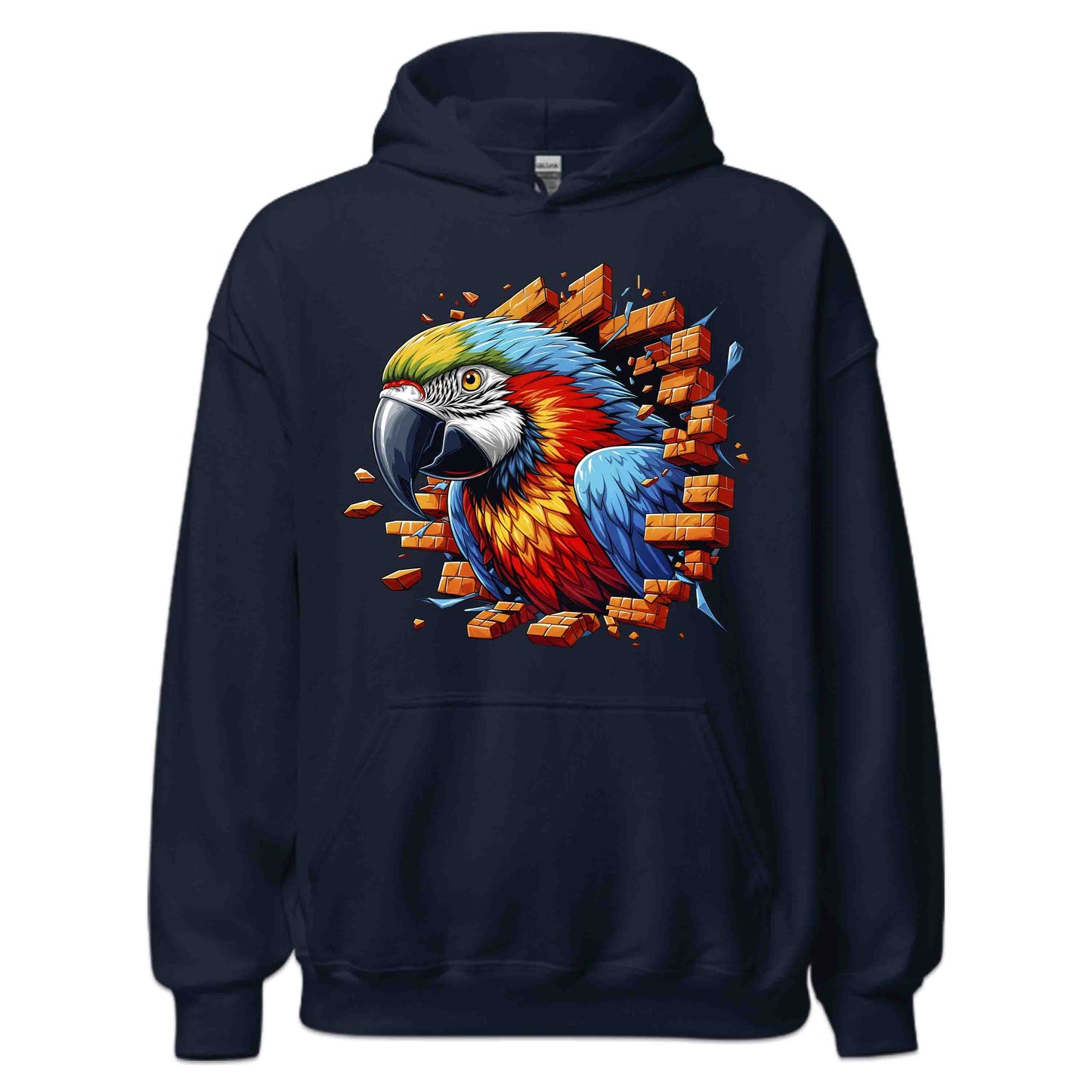 Vibrant Macaw Breaking Through Wall 3D Realistic Parrot | PRODUCT CODE: VBRNTPAROBKWS