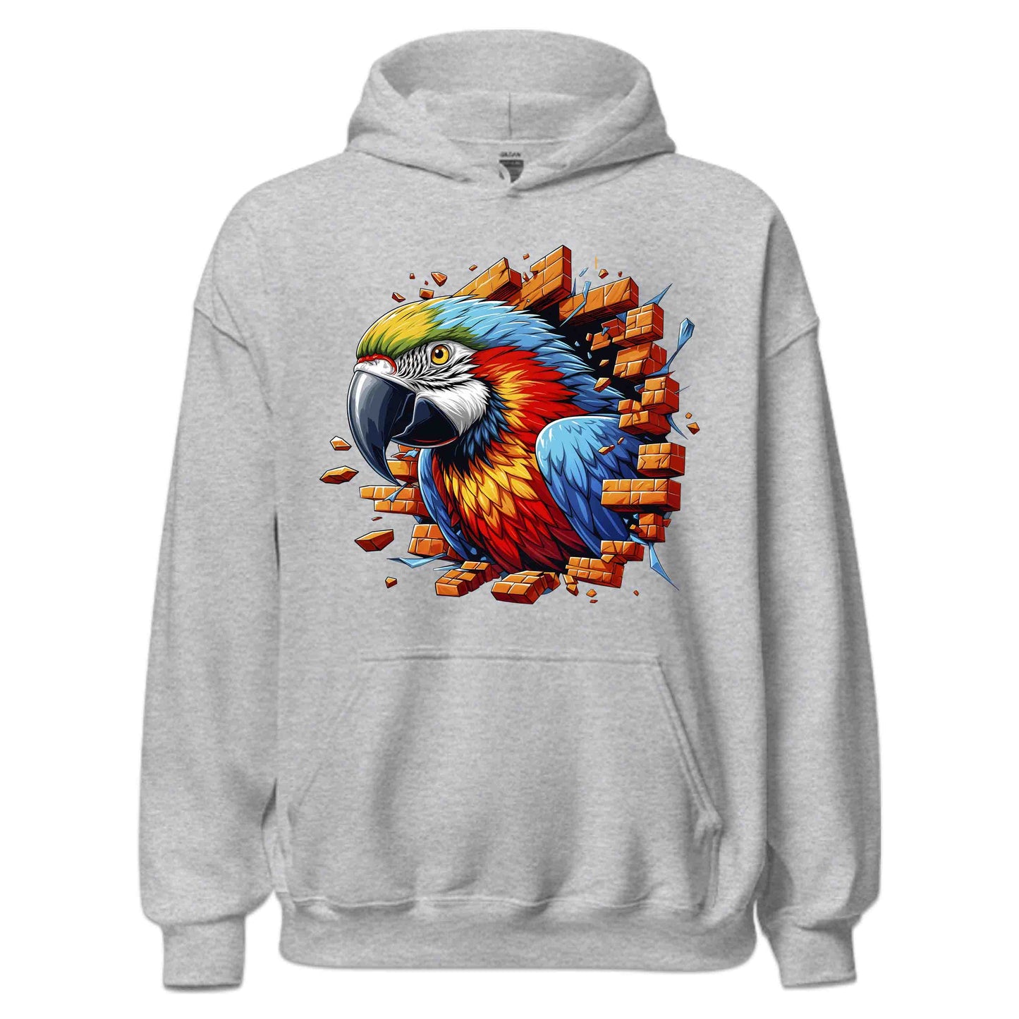 Vibrant Macaw Breaking Through Wall 3D Realistic Parrot | PRODUCT CODE: VBRNTPAROBKWS