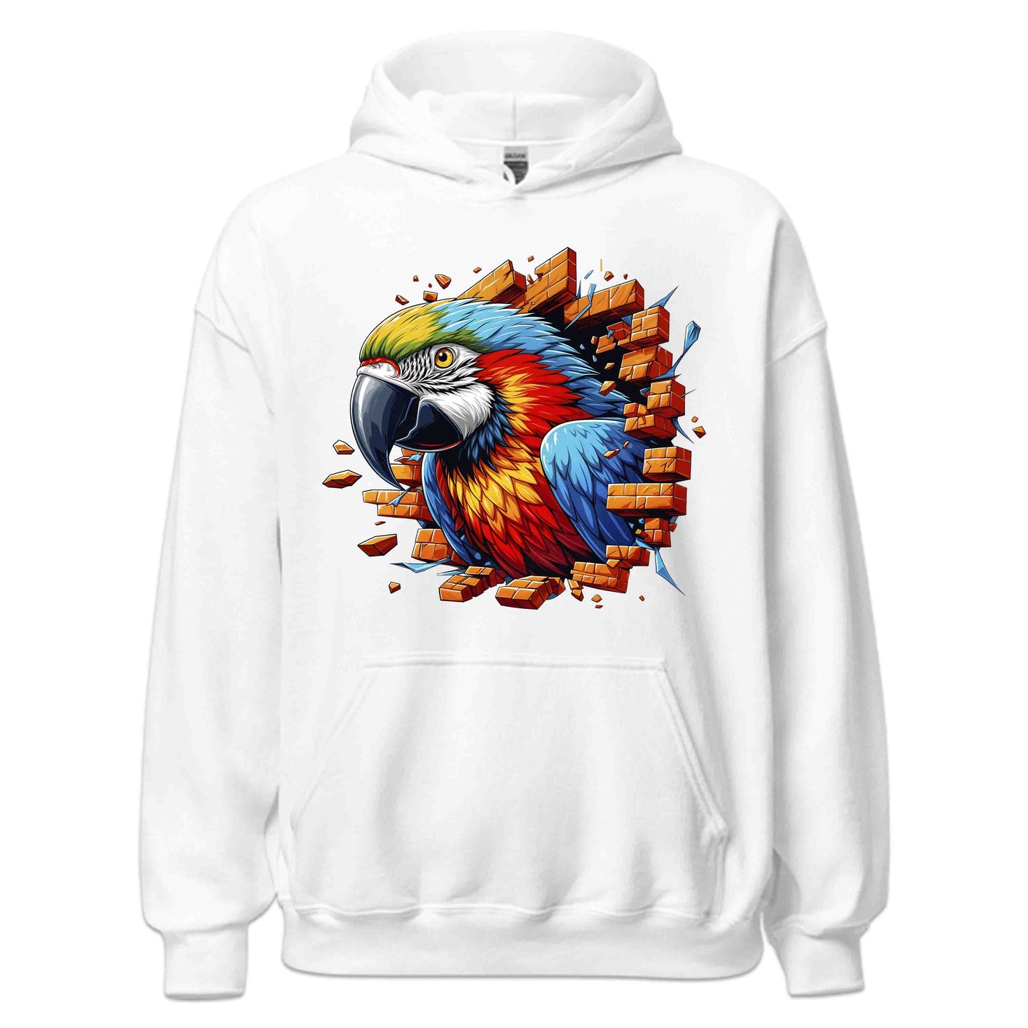 Vibrant Macaw Breaking Through Wall 3D Realistic Parrot | PRODUCT CODE: VBRNTPAROBKWS