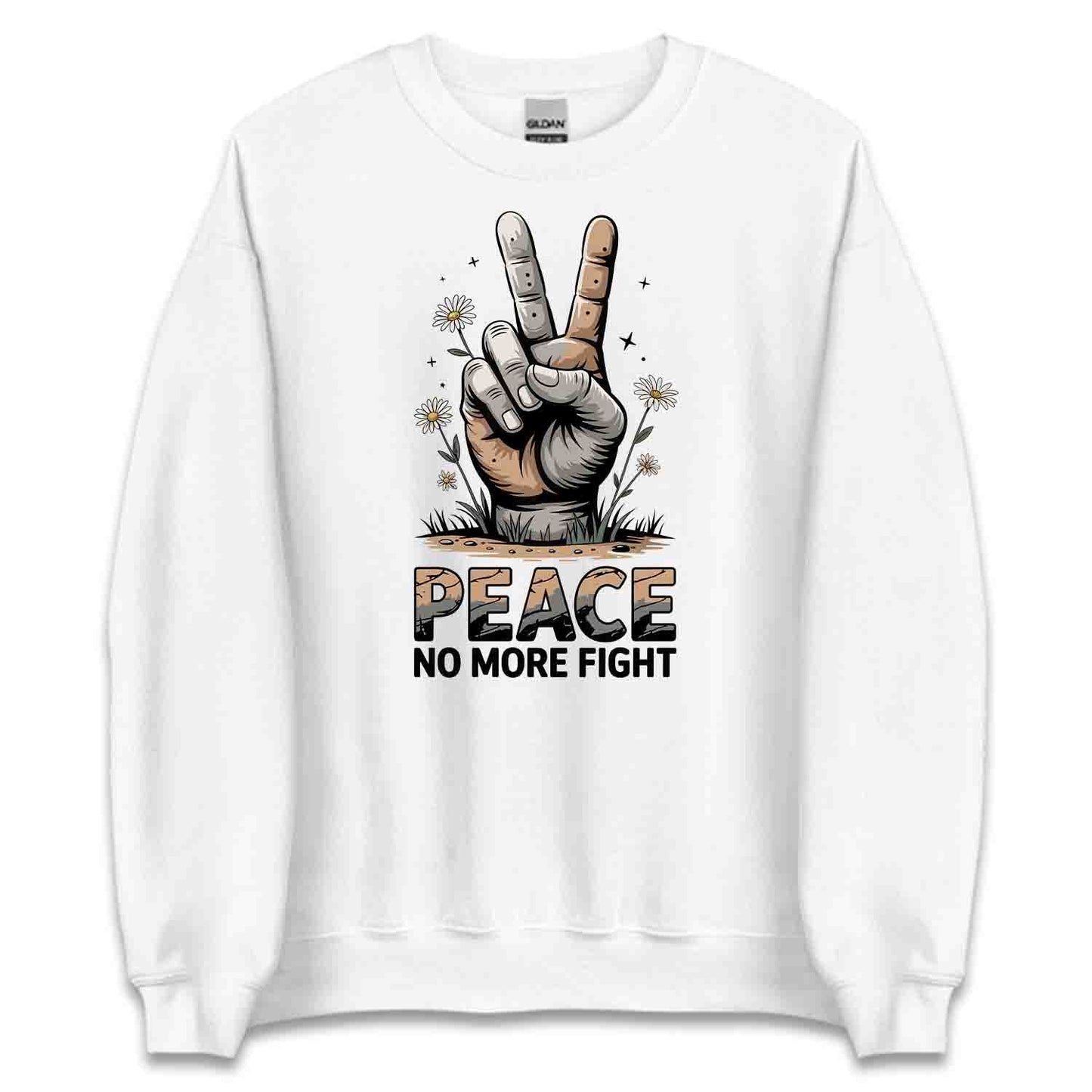 Vintage Peace T-Shirt, Floral Hand Sign Sweatshirt, Hippie Anti-War Hoodie | PRODUCT CODE: VGTRMANSD