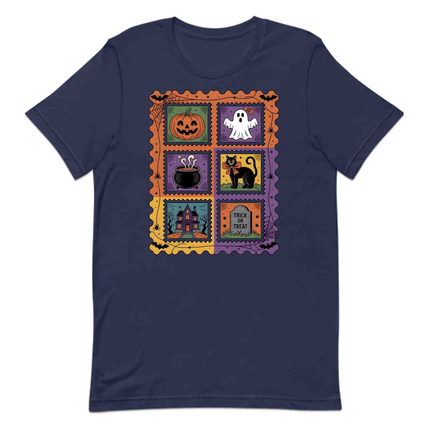 Vintage Halloween Stamp T-Shirt, Retro Pumpkin Sweatshirt, Spooky Ghost Hoodie | PRODUCT CODE: VHQWEGNYL