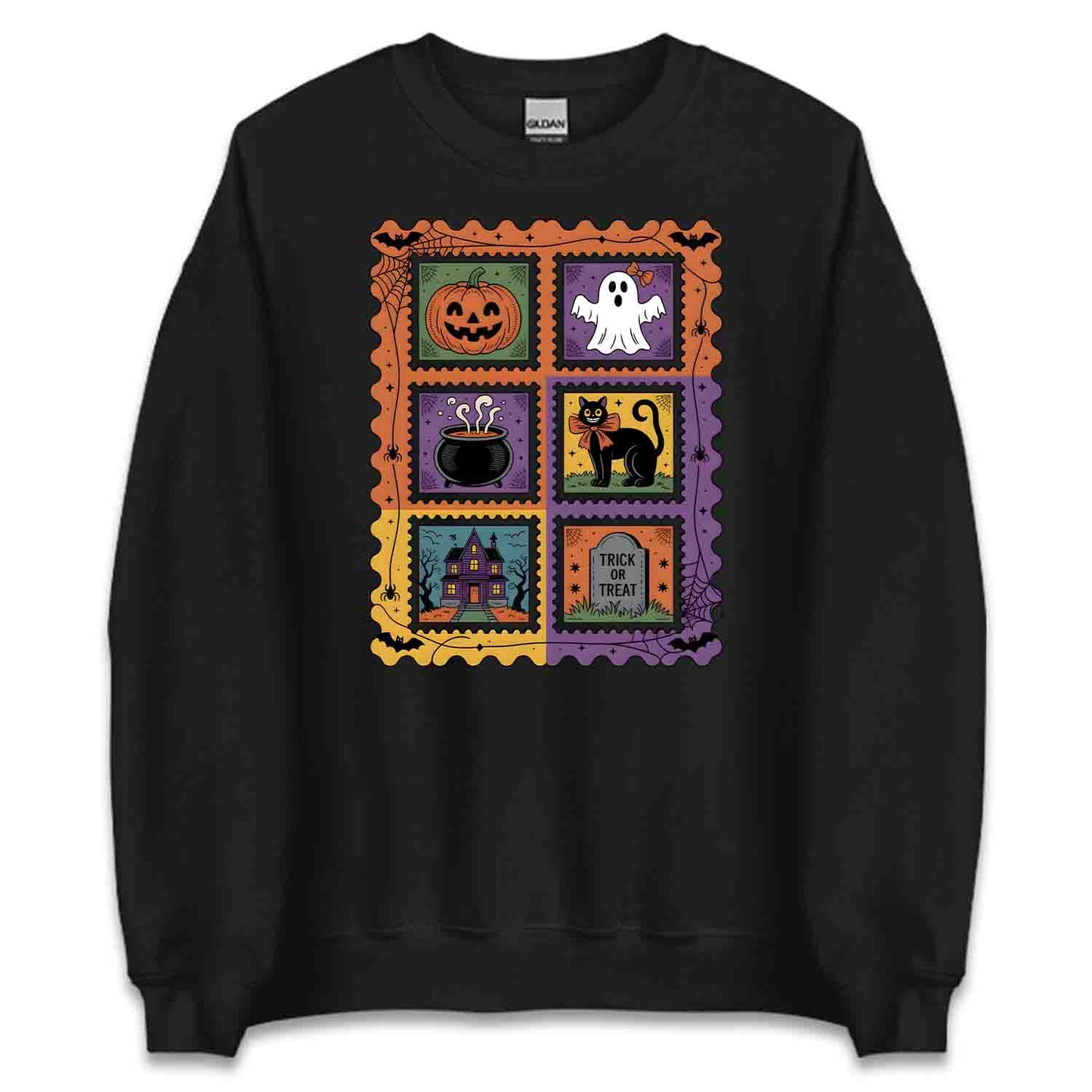 Vintage Halloween Stamp T-Shirt, Retro Pumpkin Sweatshirt, Spooky Ghost Hoodie | PRODUCT CODE: VHQWEGNYL