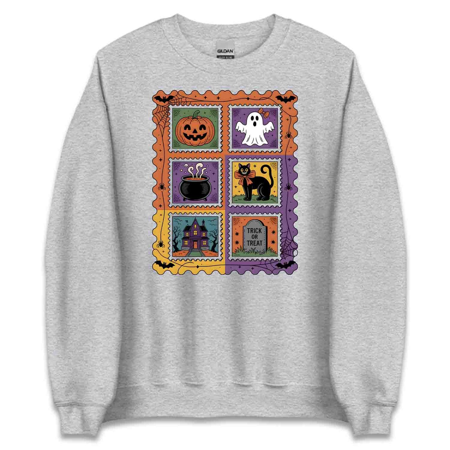 Vintage Halloween Stamp T-Shirt, Retro Pumpkin Sweatshirt, Spooky Ghost Hoodie | PRODUCT CODE: VHQWEGNYL