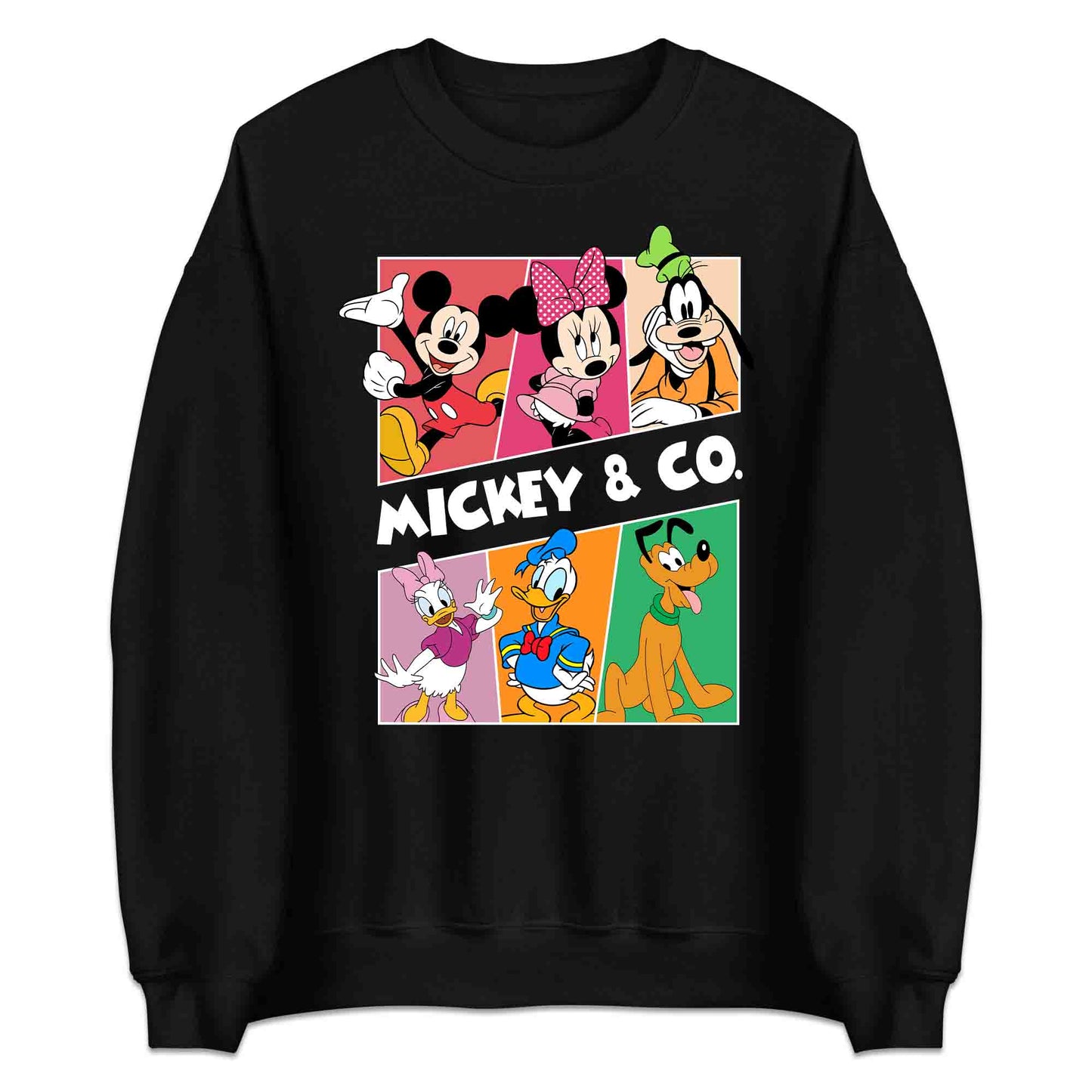 Vintage Mickey & Friends T-Shirt | Retro Disney Jumper | Classic Minnie, Donald, Goofy & Pluto Hoodie | PRODUCT CODE: VHQWTISBAKC