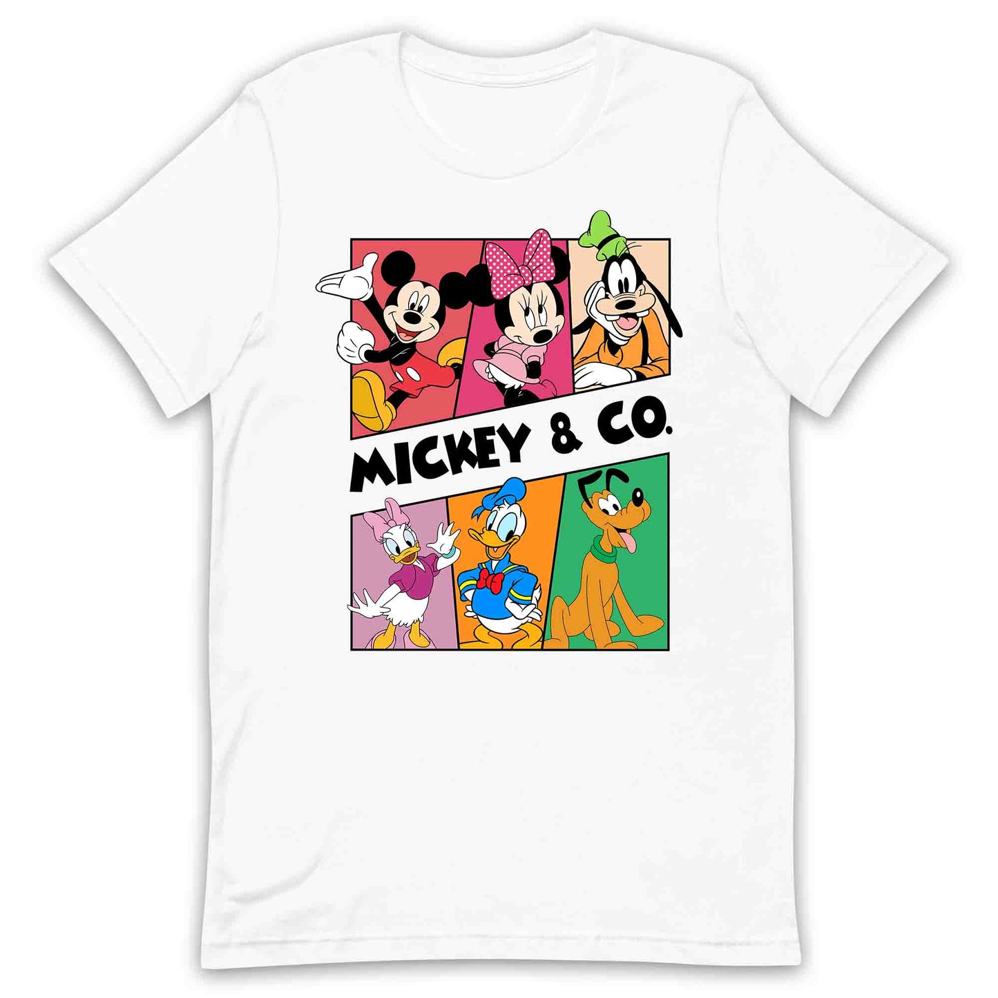 Vintage Mickey & Friends T-Shirt | Retro Disney Jumper | Classic Minnie, Donald, Goofy & Pluto Hoodie | PRODUCT CODE: VHQWTISBAKC