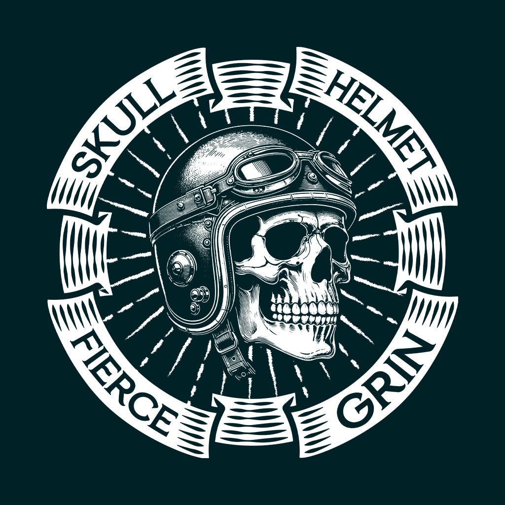 Vintage Biker Skull Helmet Retro Skeleton Motorcycle Enthusiasts | PRODUCT CODE: VNGTSJLUHMTER