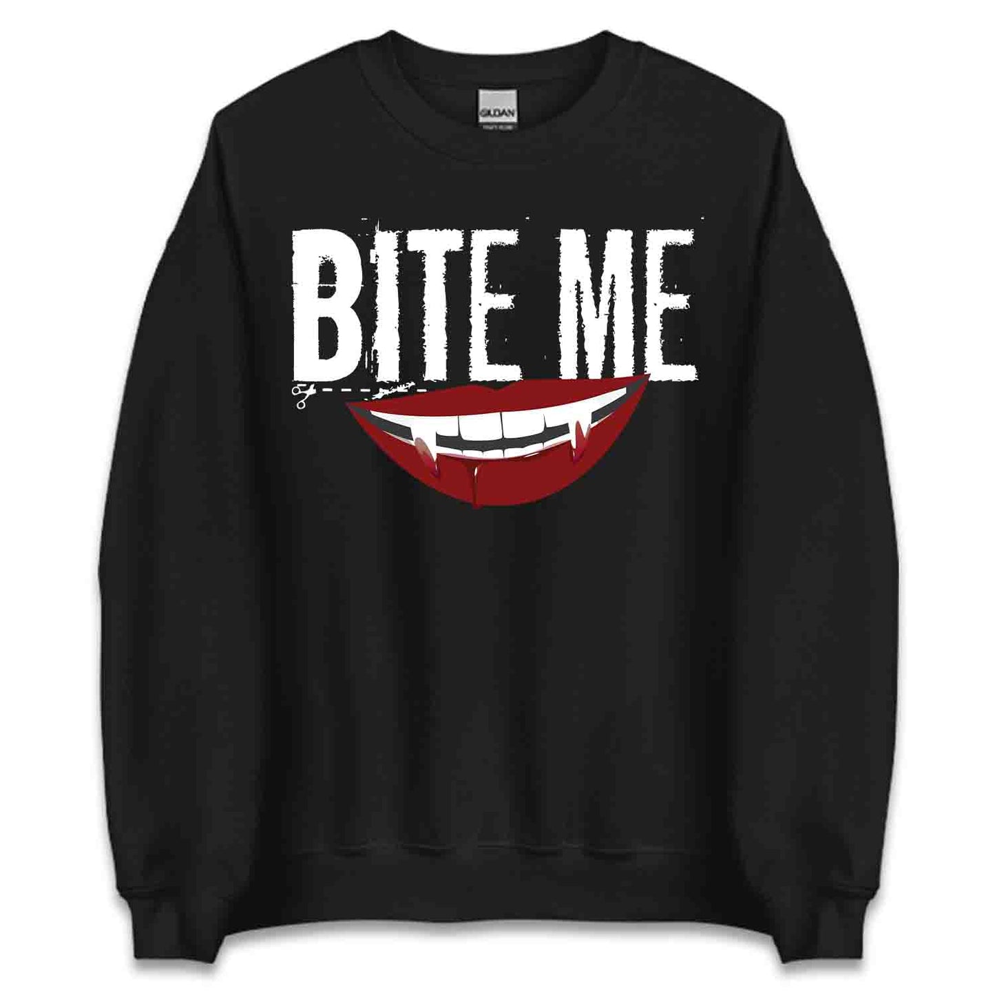 Vampire Bite Me T-Shirt, Fang Lips Sweatshirt, Sassy Gothic Hoodie | PRODUCT CODE: VNMASDOBE