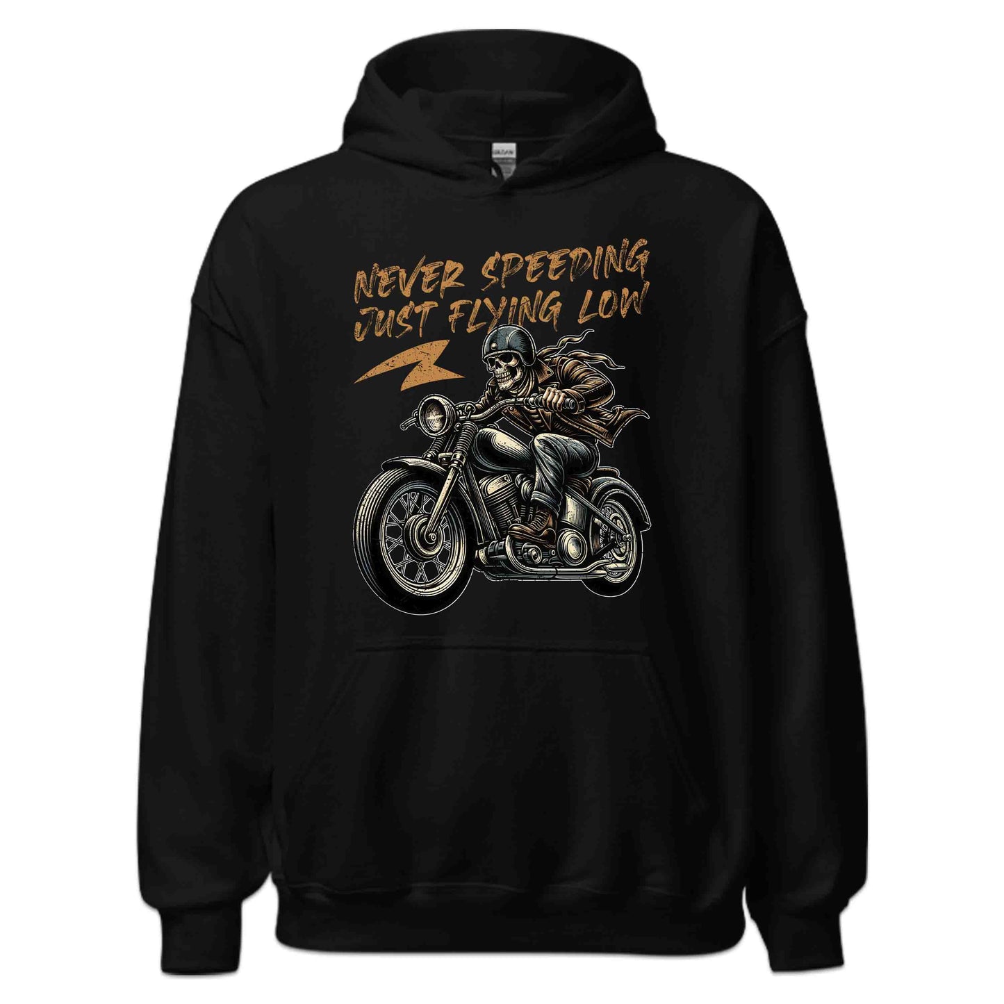 Vintage Skull Rider Never Speeding Just Flying Low Retro Skeleton Biker | PRODUCT CODE: VTGNSKBVSICEK