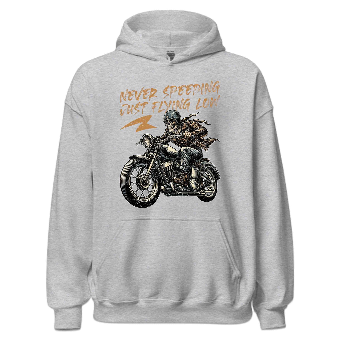 Vintage Skull Rider Never Speeding Just Flying Low Retro Skeleton Biker | PRODUCT CODE: VTGNSKBVSICEK