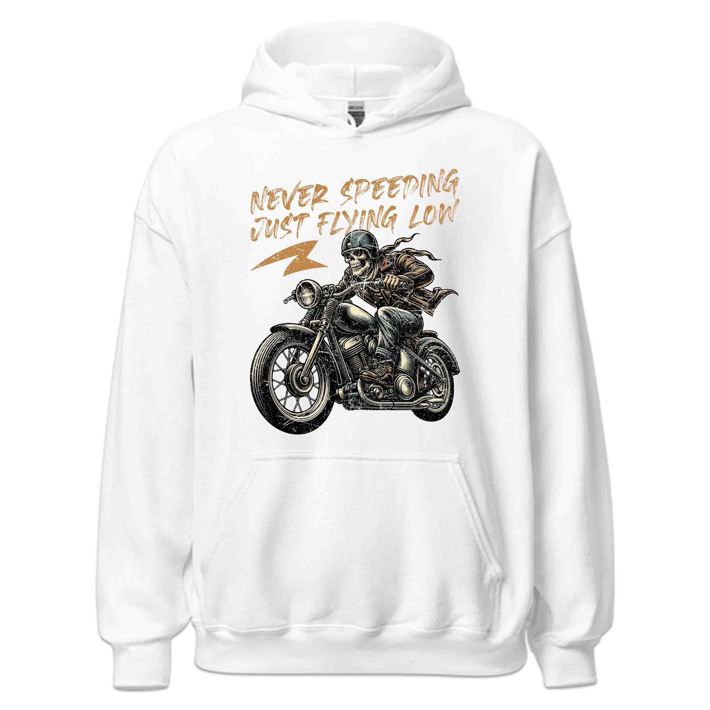 Vintage Skull Rider Never Speeding Just Flying Low Retro Skeleton Biker | PRODUCT CODE: VTGNSKBVSICEK