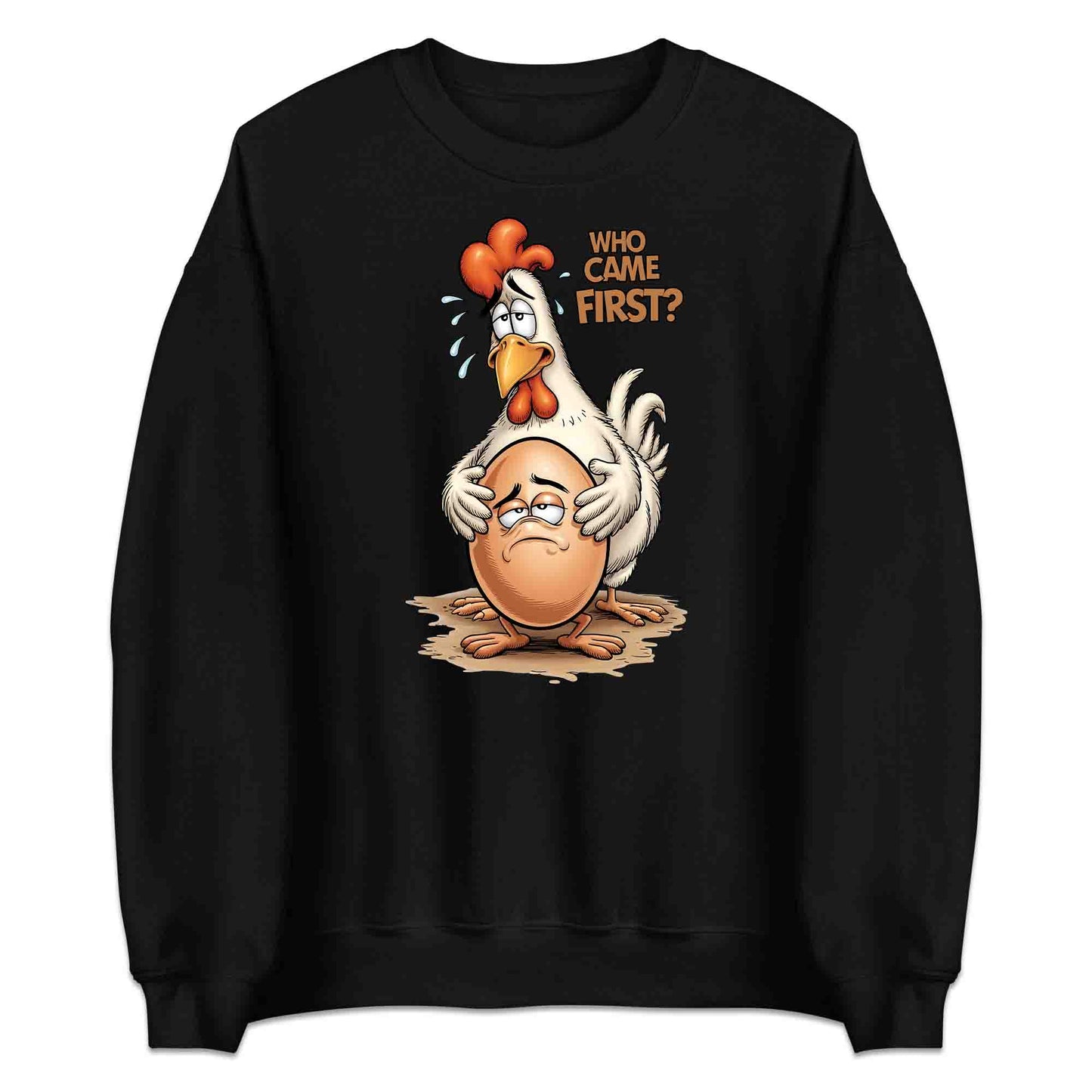 Who Came First T-Shirt, Funny Chicken Sweatshirt, Farm Humor Hoodie | PRODUCT CODE: WERKJHSA