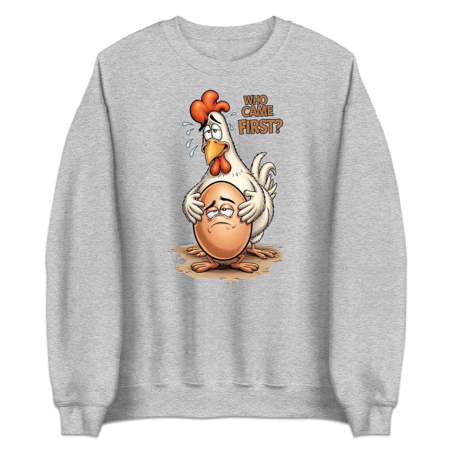 Who Came First T-Shirt, Funny Chicken Sweatshirt, Farm Humor Hoodie | PRODUCT CODE: WERKJHSA