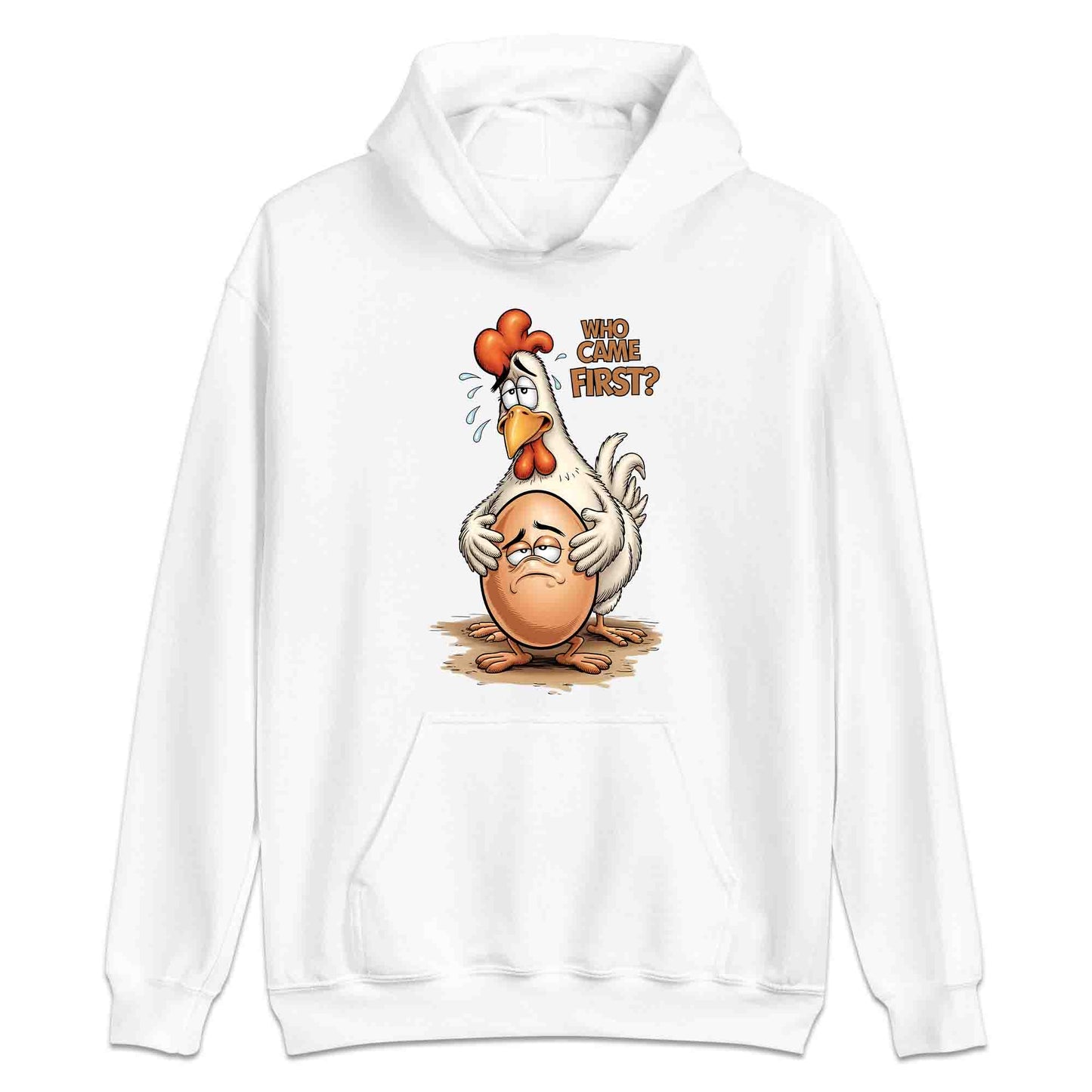 Who Came First T-Shirt, Funny Chicken Sweatshirt, Farm Humor Hoodie | PRODUCT CODE: WERKJHSA