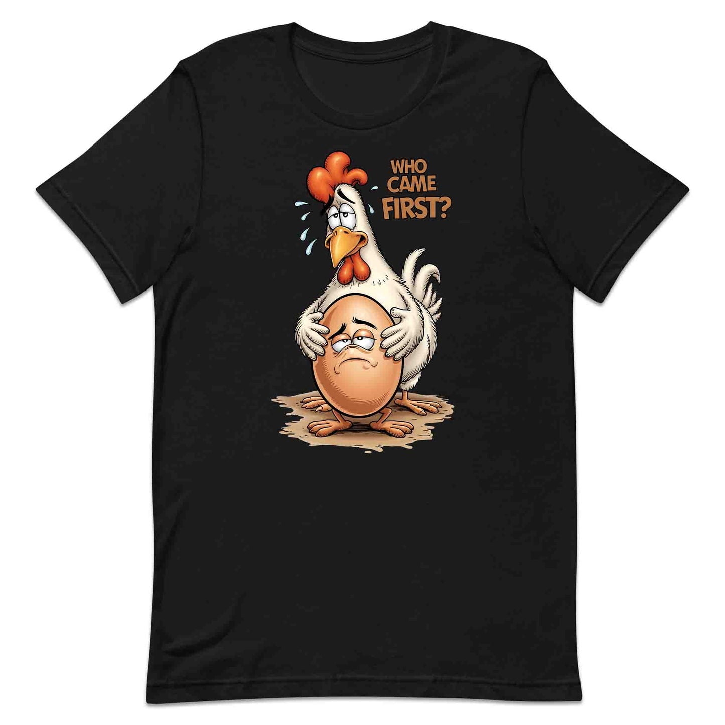 Who Came First T-Shirt, Funny Chicken Sweatshirt, Farm Humor Hoodie | PRODUCT CODE: WERKJHSA