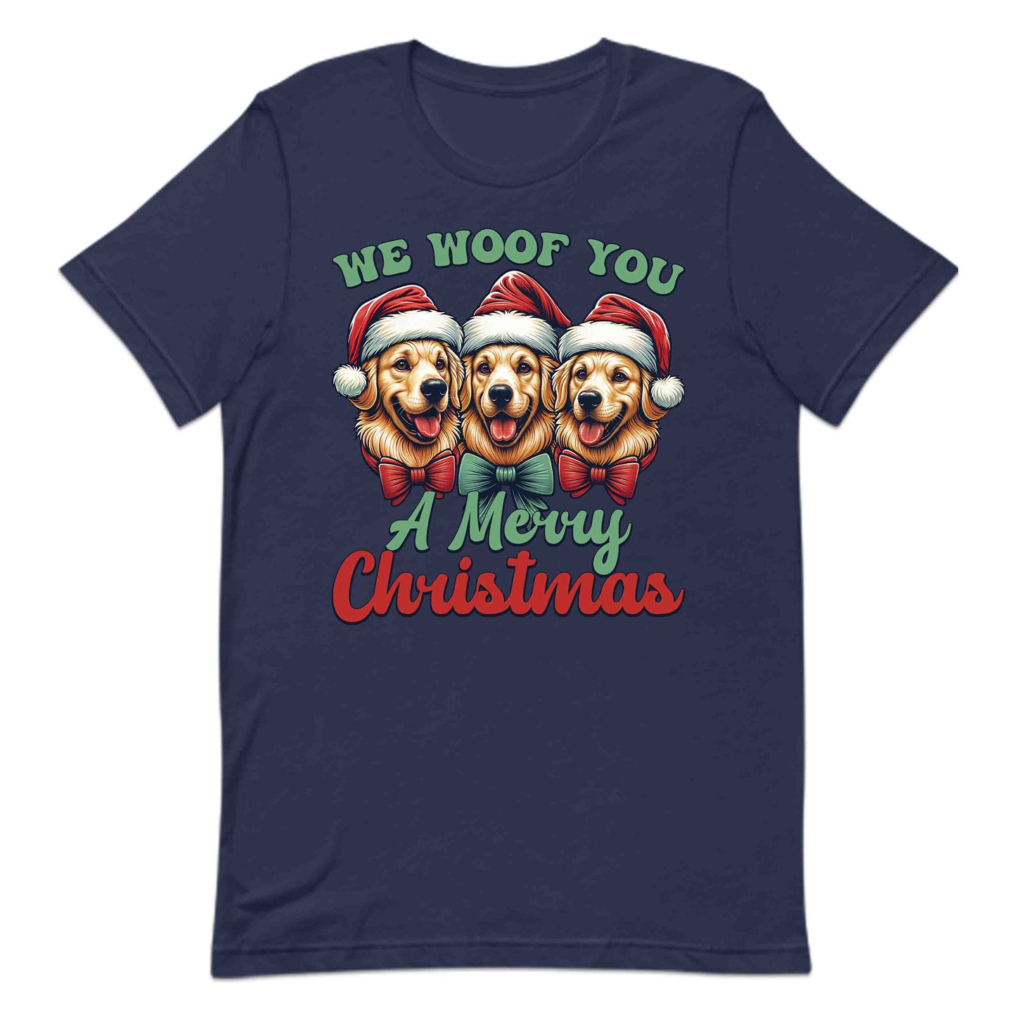 We Woof You A Merry Christmas Golden Retriever Dog Xmas | PRODUCT CODE: WFOYMRECHTG