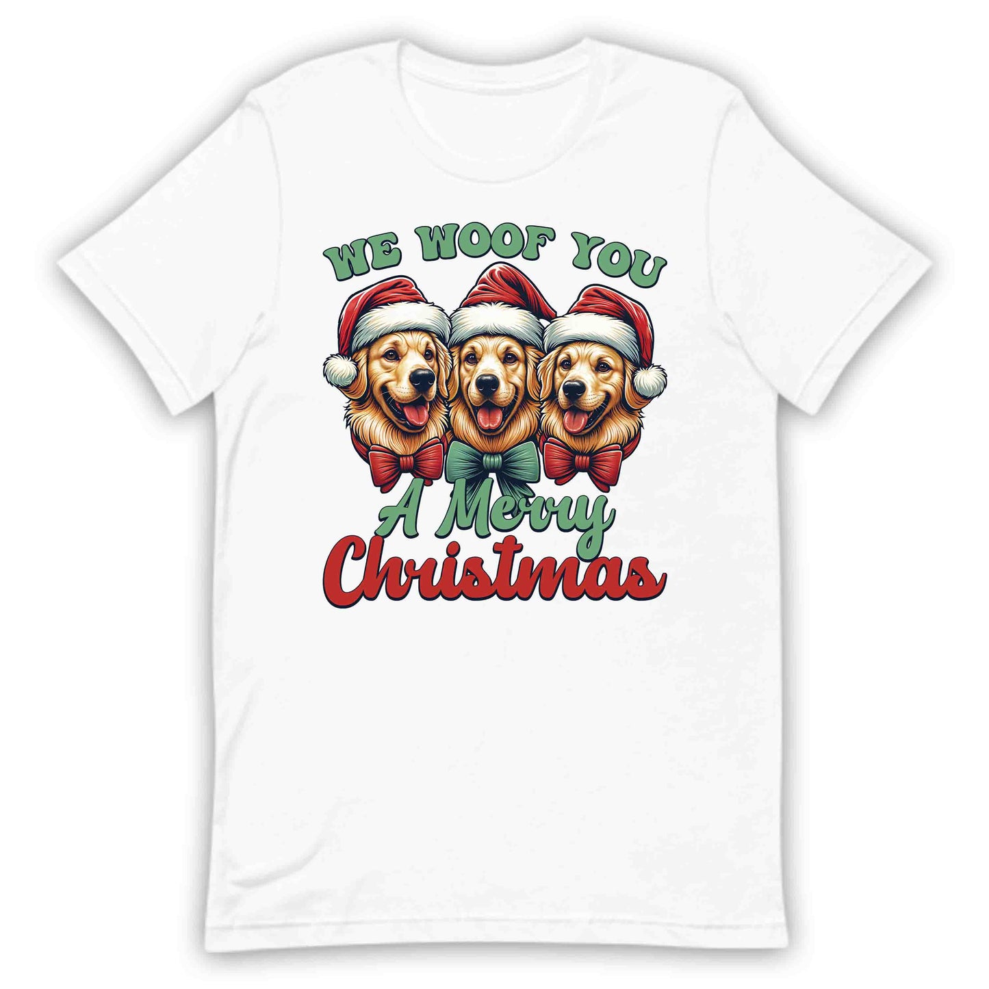 We Woof You A Merry Christmas Golden Retriever Dog Xmas | PRODUCT CODE: WFOYMRECHTG