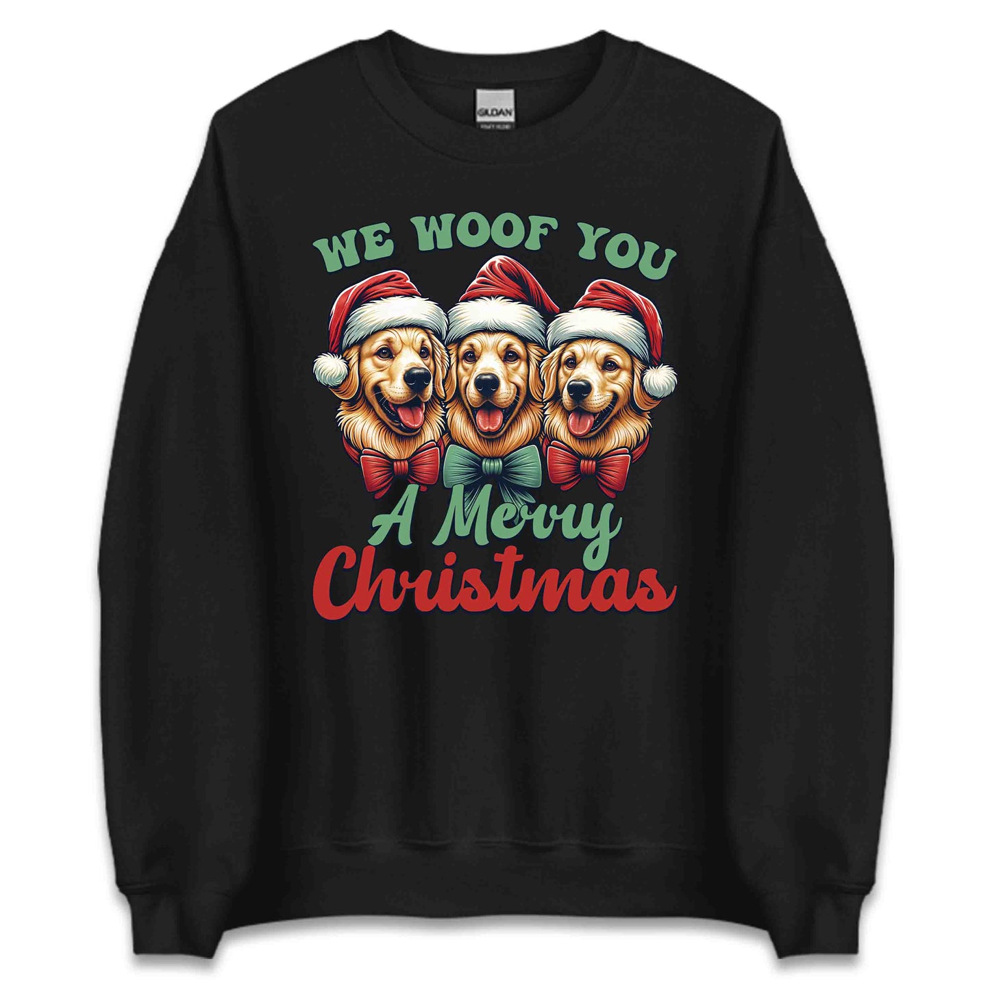 We Woof You A Merry Christmas Golden Retriever Dog Xmas | PRODUCT CODE: WFOYMRECHTG