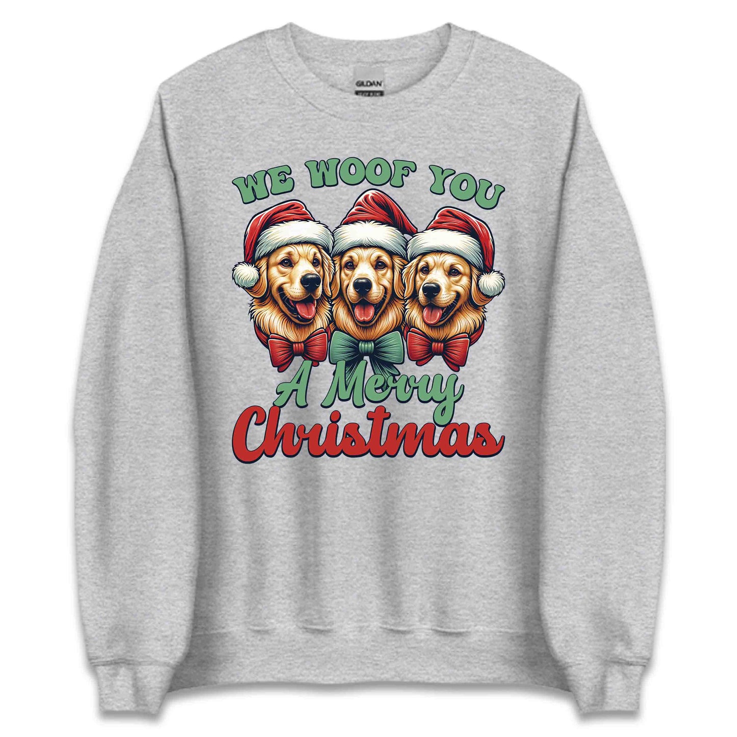 We Woof You A Merry Christmas Golden Retriever Dog Xmas | PRODUCT CODE: WFOYMRECHTG