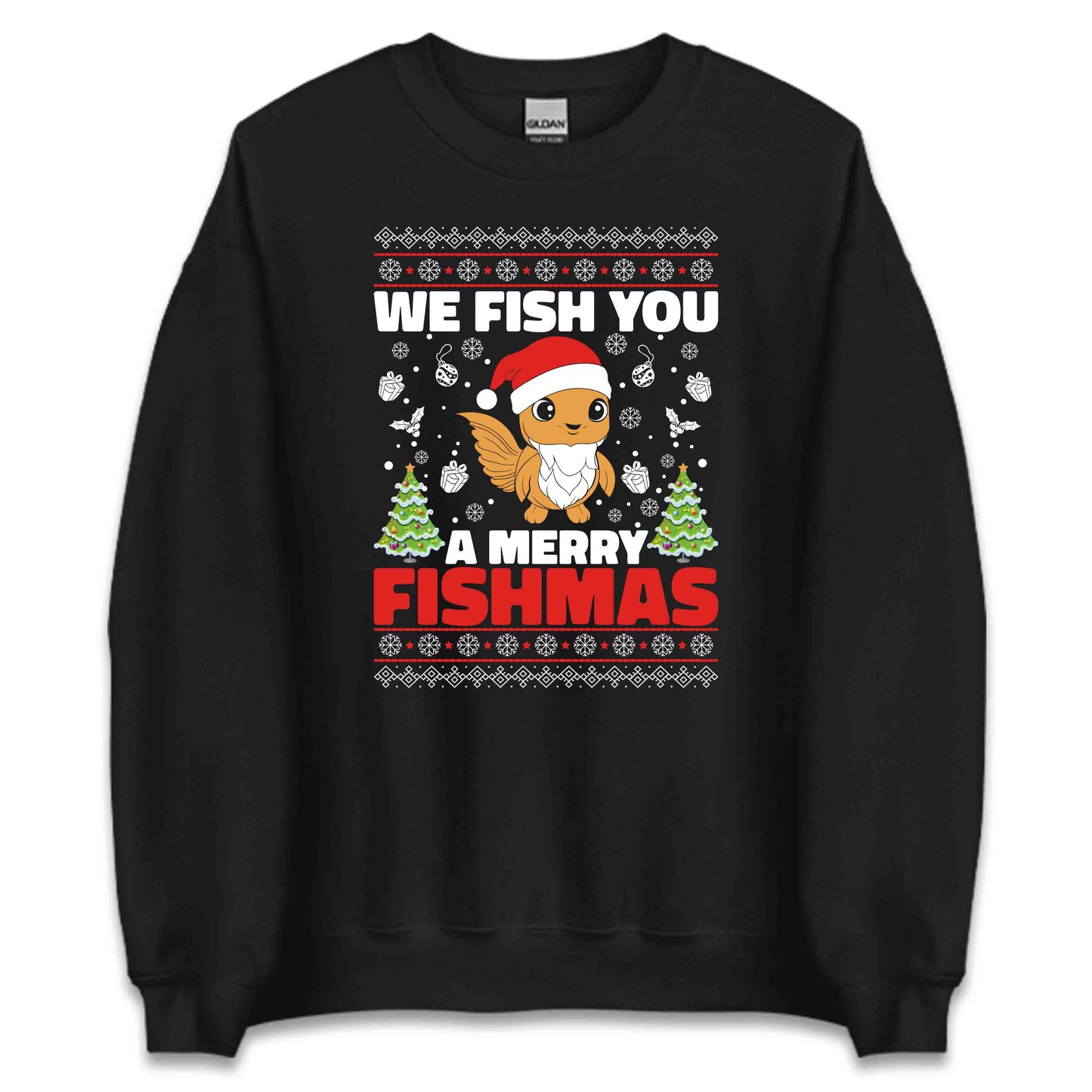 We Fish You A Merry Fishmas Xmas Fish Funny Christmas Fishing | PRODUCT CODE: WFSHMYHLDAN