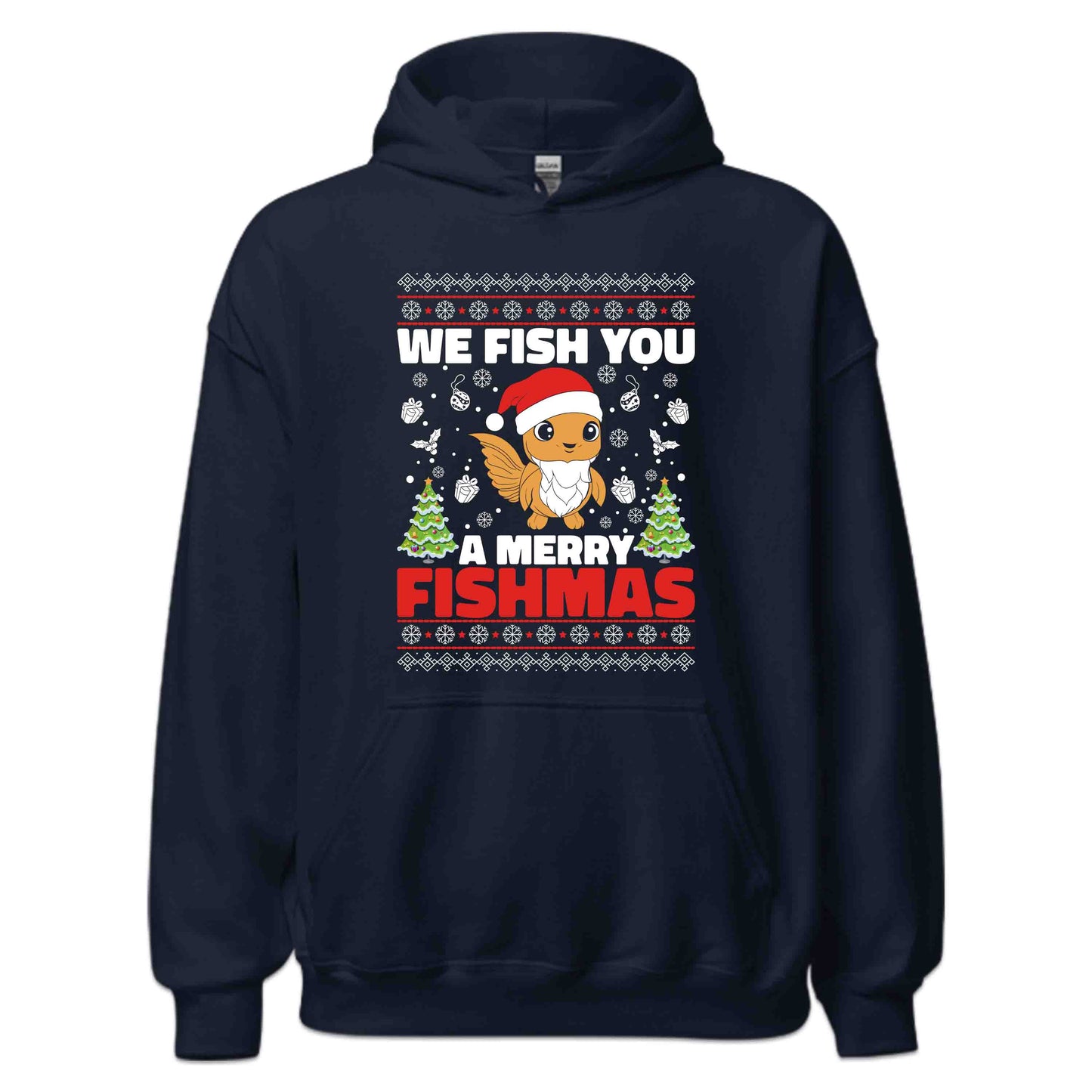 We Fish You A Merry Fishmas Xmas Fish Funny Christmas Fishing | PRODUCT CODE: WFSHMYHLDAN