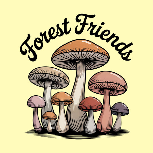 Mushroom Forest T-Shirt, Cottagecore Sweatshirt, Nature Lovers Hoodie | PRODUCT CODE: WHDFMVGUR