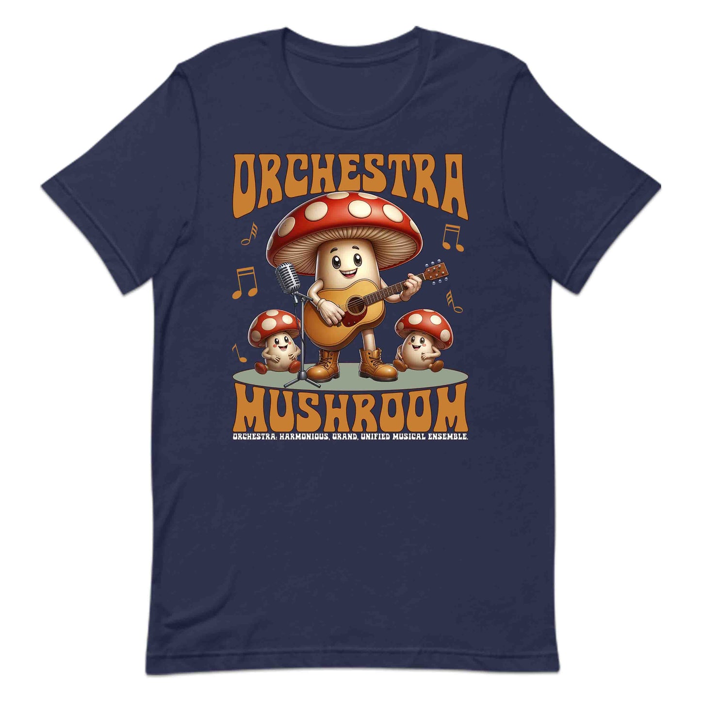 Whimsical Mushroom Band Playful Mushroom Guitarist | PRODUCT CODE: WHMCSLMHBNDG