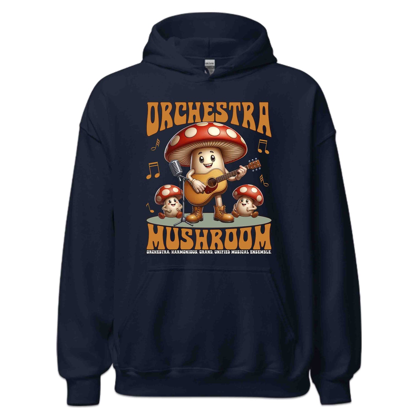 Whimsical Mushroom Band Playful Mushroom Guitarist | PRODUCT CODE: WHMCSLMHBNDG
