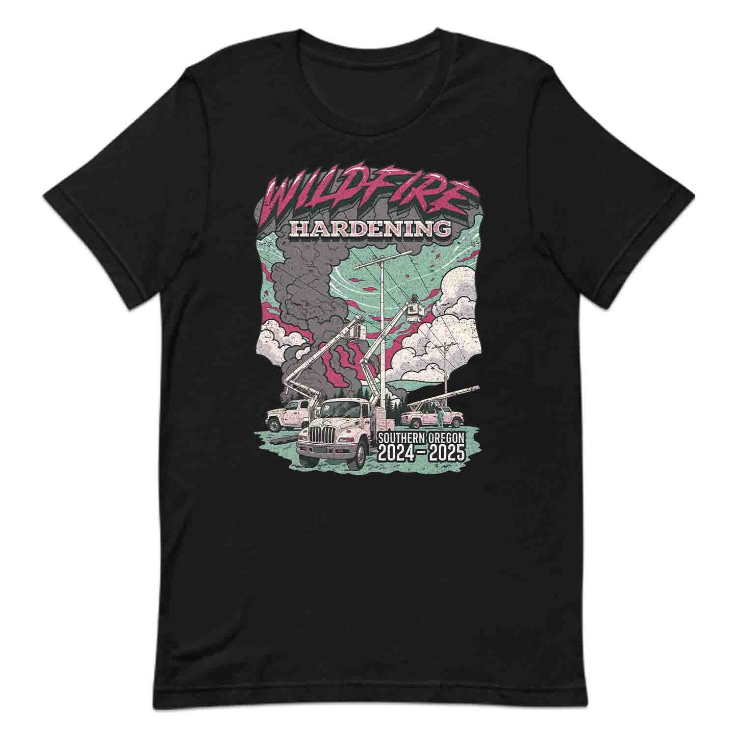 Wildfire Hardening Lineman T-Shirt, Utility Crew Sweatshirt, Power Line Worker Hoodie | PRODUCT CODE: WICLDUENBCP