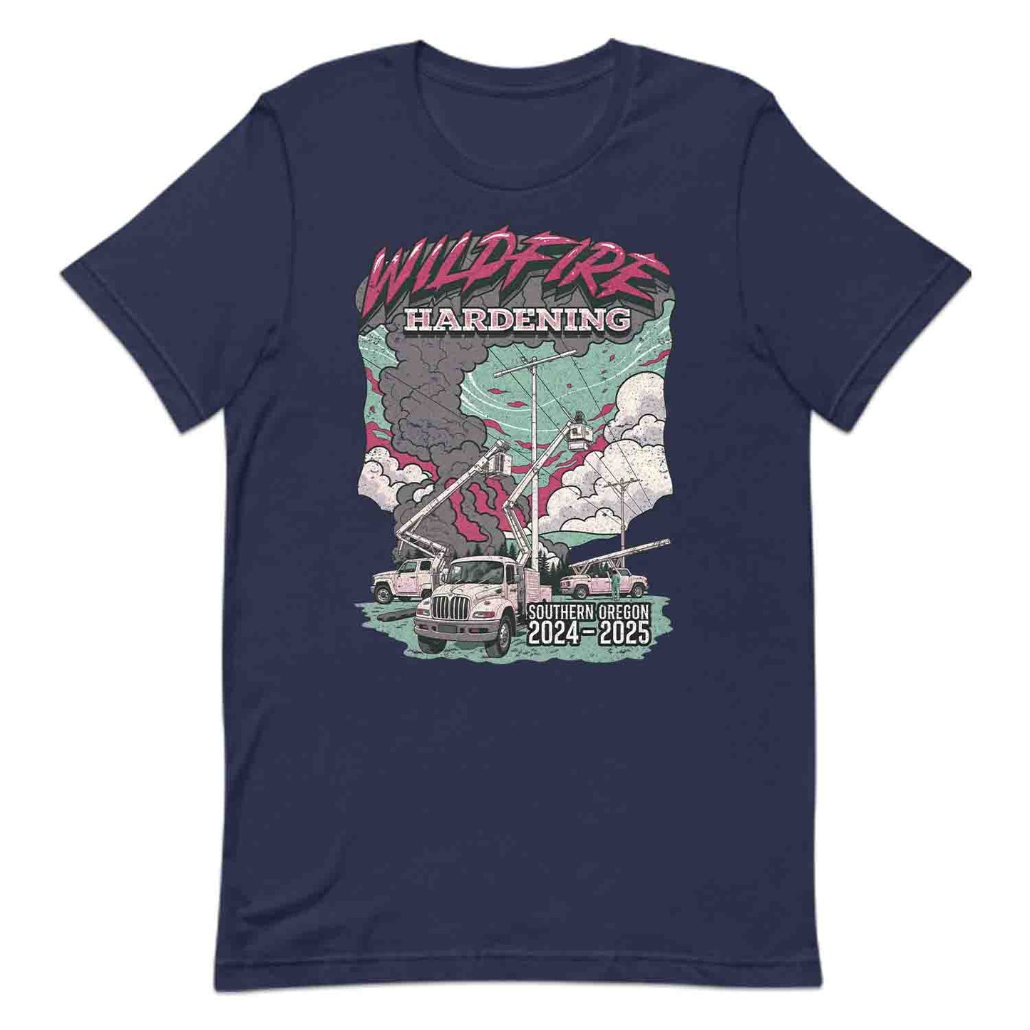 Wildfire Hardening Lineman T-Shirt, Utility Crew Sweatshirt, Power Line Worker Hoodie | PRODUCT CODE: WICLDUENBCP