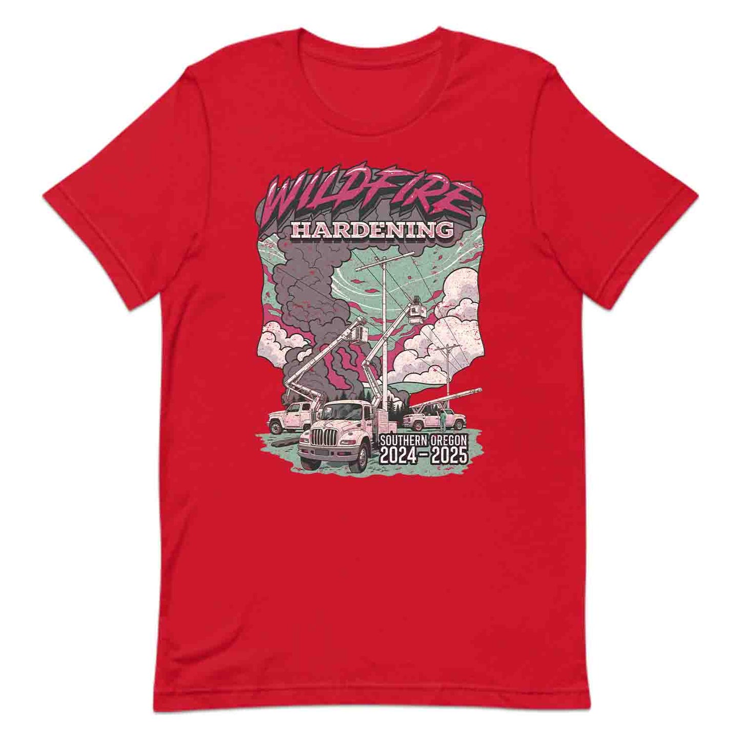 Wildfire Hardening Lineman T-Shirt, Utility Crew Sweatshirt, Power Line Worker Hoodie | PRODUCT CODE: WICLDUENBCP