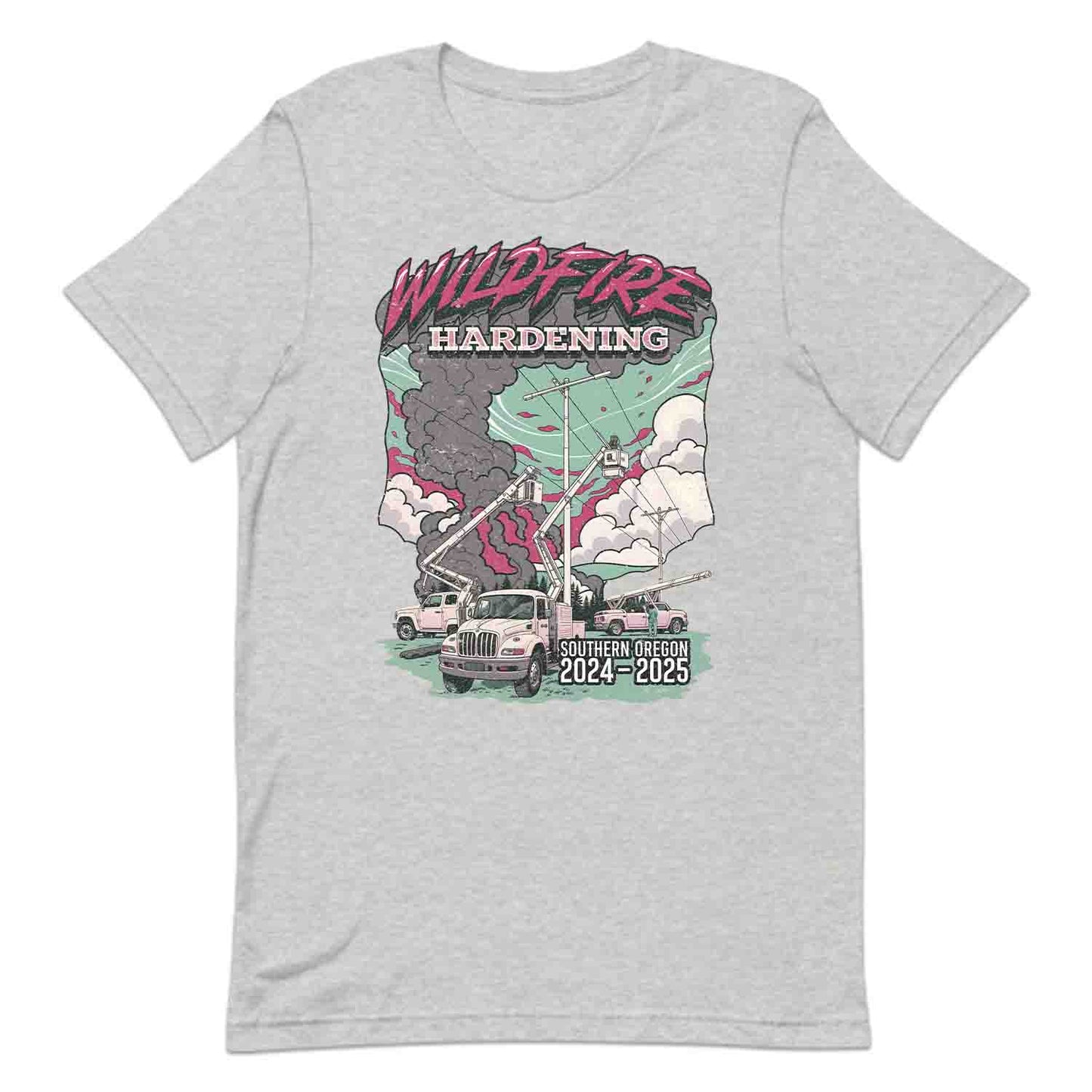 Wildfire Hardening Lineman T-Shirt, Utility Crew Sweatshirt, Power Line Worker Hoodie | PRODUCT CODE: WICLDUENBCP