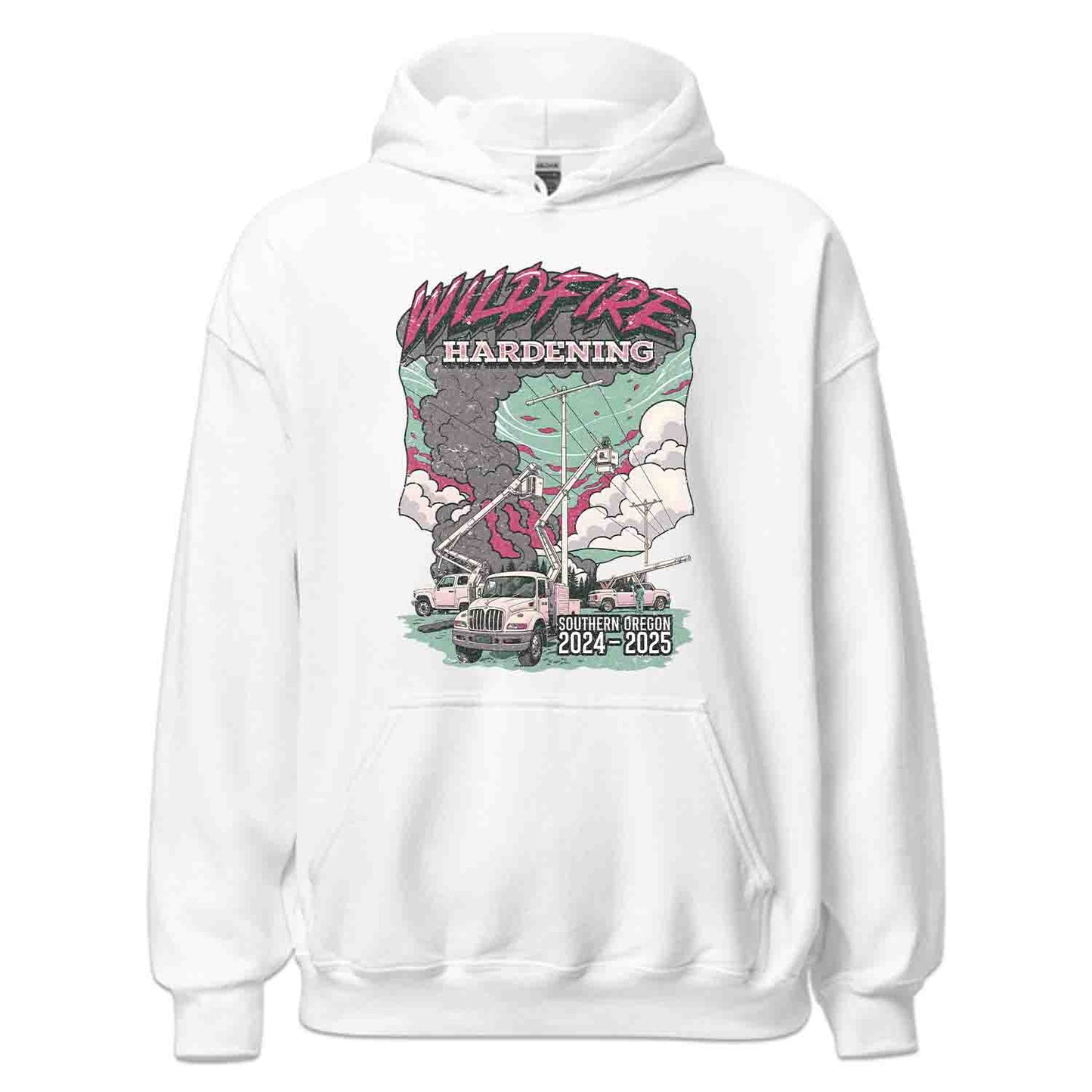 Wildfire Hardening Lineman T-Shirt, Utility Crew Sweatshirt, Power Line Worker Hoodie | PRODUCT CODE: WICLDUENBCP